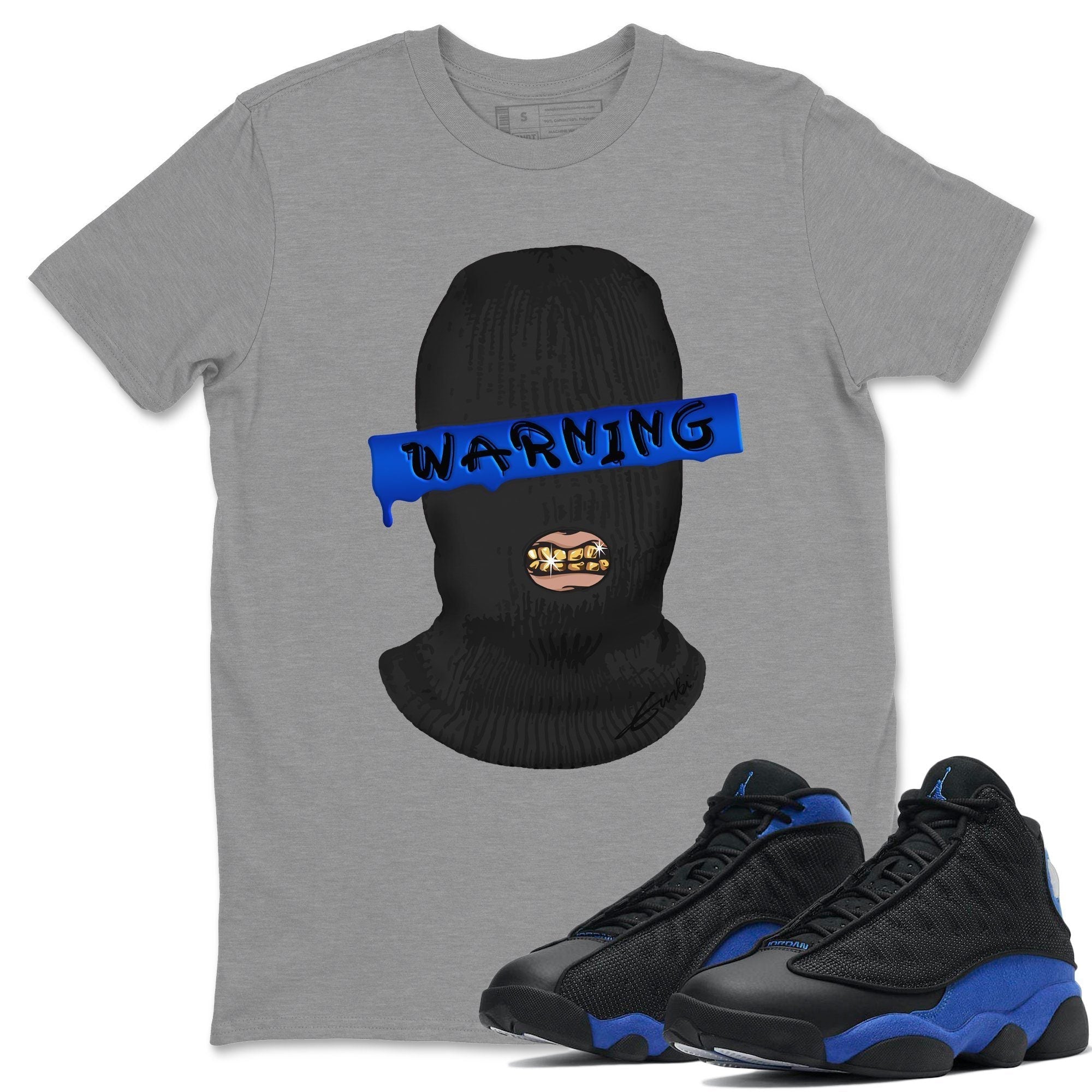 Jordan 13 Hyper Royal Shirt To Match Jordans Warning Sneaker Tees Jordan 13 Hyper Royal Drip Gear Zone Sneaker Matching Clothing Unisex Shirts