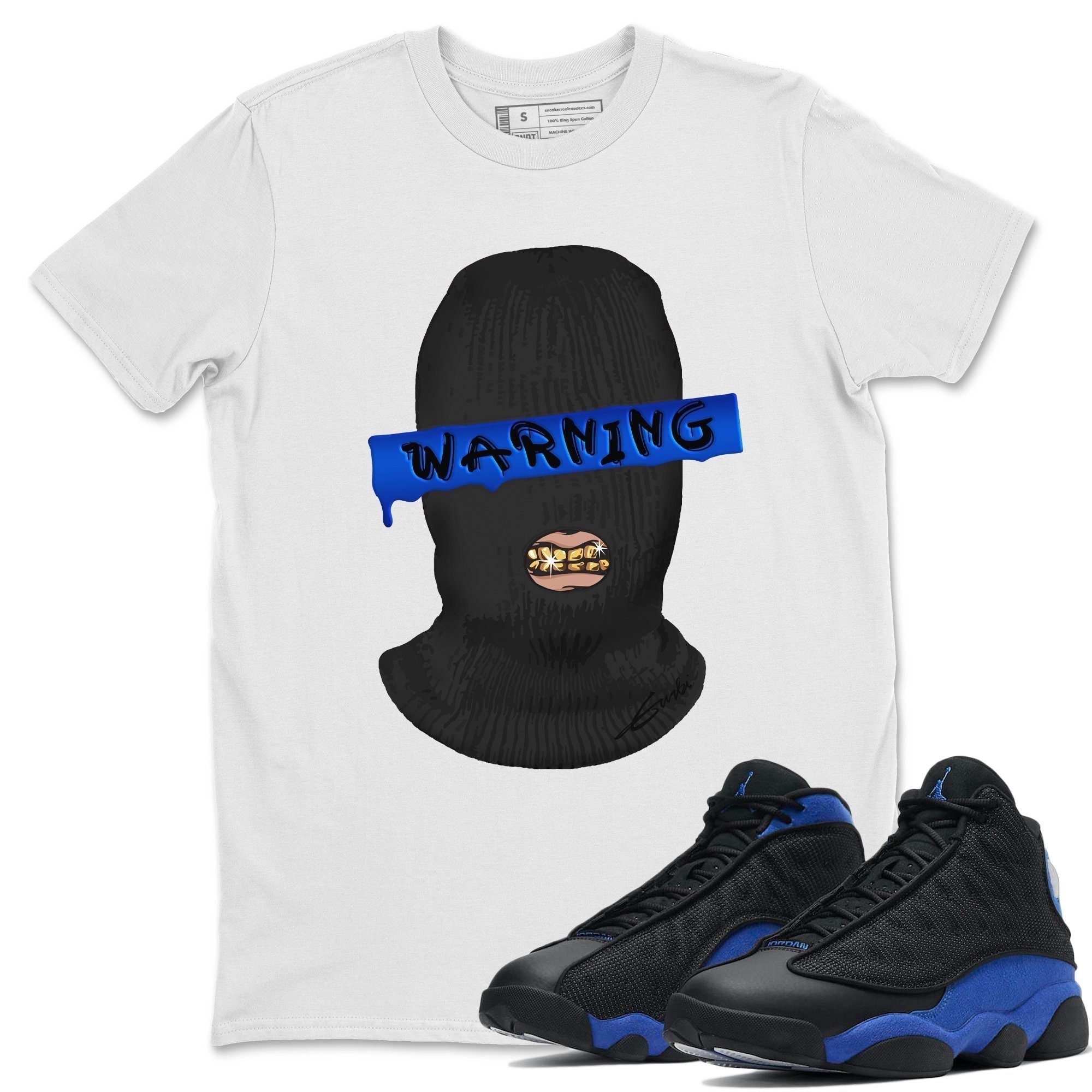 Jordan 13 Hyper Royal Shirt To Match Jordans Warning Sneaker Tees Jordan 13 Hyper Royal Drip Gear Zone Sneaker Matching Clothing Unisex Shirts