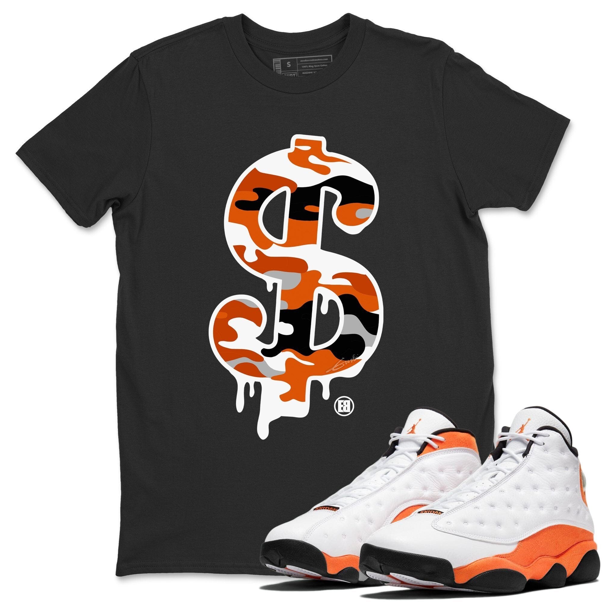 Jordan 13 Starfish Shirt To Match Jordans Dollar Camo Sneaker Tees Jordan 13 Starfish Drip Gear Zone Sneaker Matching Clothing Unisex Shirts