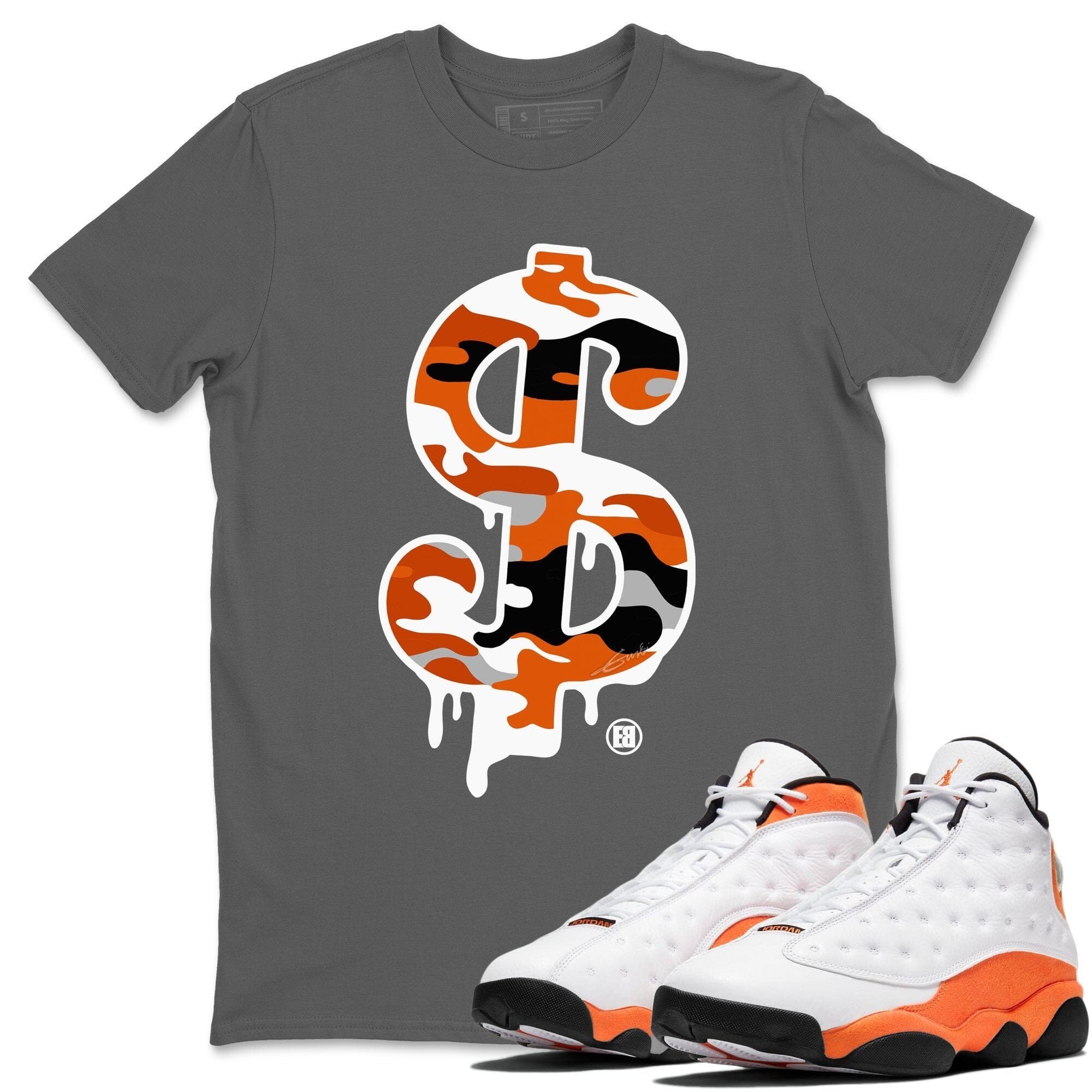 Jordan 13 Starfish Shirt To Match Jordans Dollar Camo Sneaker Tees Jordan 13 Starfish Drip Gear Zone Sneaker Matching Clothing Unisex Shirts