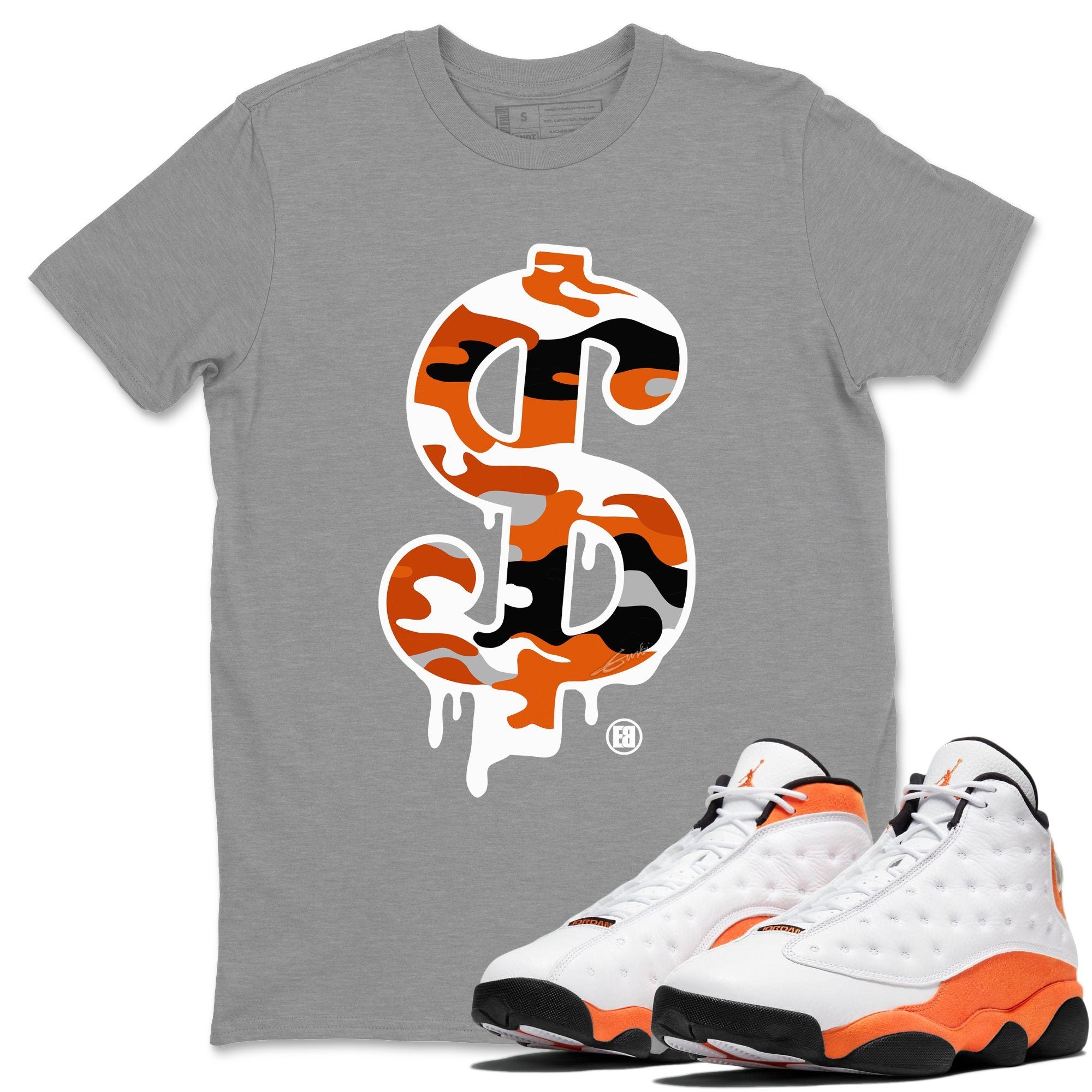 Jordan 13 Starfish Shirt To Match Jordans Dollar Camo Sneaker Tees Jordan 13 Starfish Drip Gear Zone Sneaker Matching Clothing Unisex Shirts