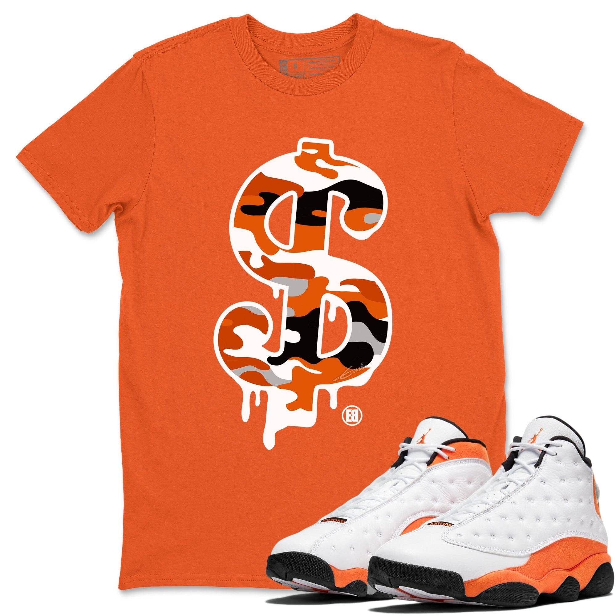 Jordan 13 Starfish Shirt To Match Jordans Dollar Camo Sneaker Tees Jordan 13 Starfish Drip Gear Zone Sneaker Matching Clothing Unisex Shirts