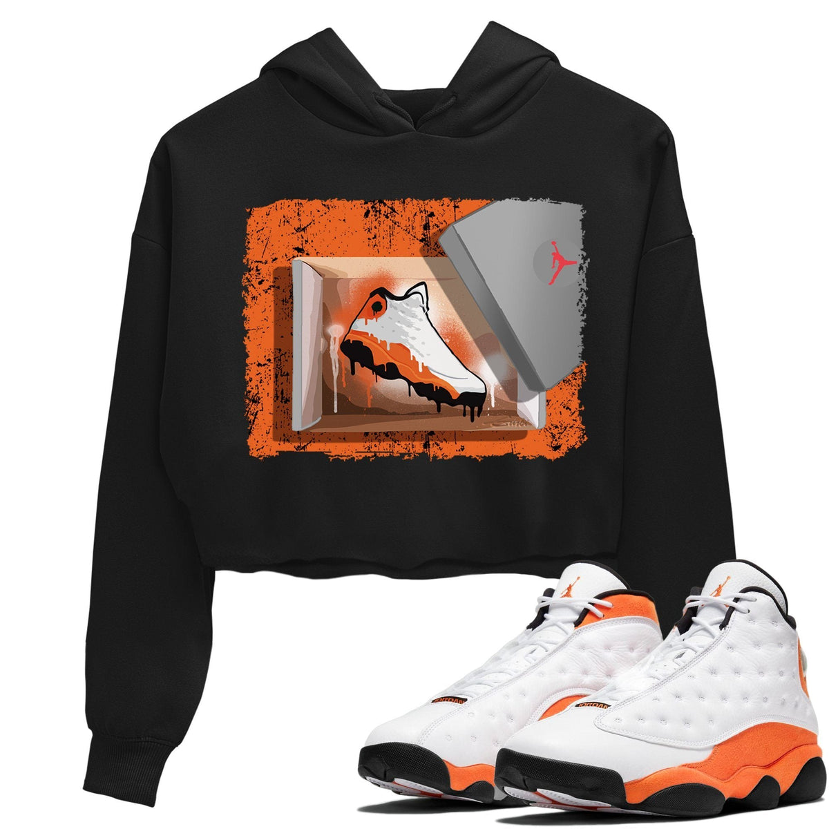 Jordan 13 Starfish Sneaker Matching T-Shirt New Kicks Sneaker Tees Jordan 13 Starfish Sneaker Release Tees Women's Shirts