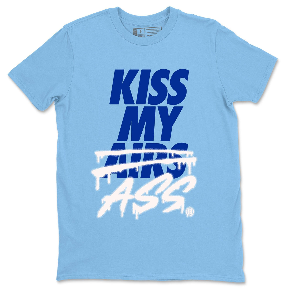 Jordan 14 Hyper Royal Sneaker Matching T-Shirt Kiss My Ass Sneaker Tees Jordan 14 Hyper Royal Sneaker Release Tees Crew Neck Tees