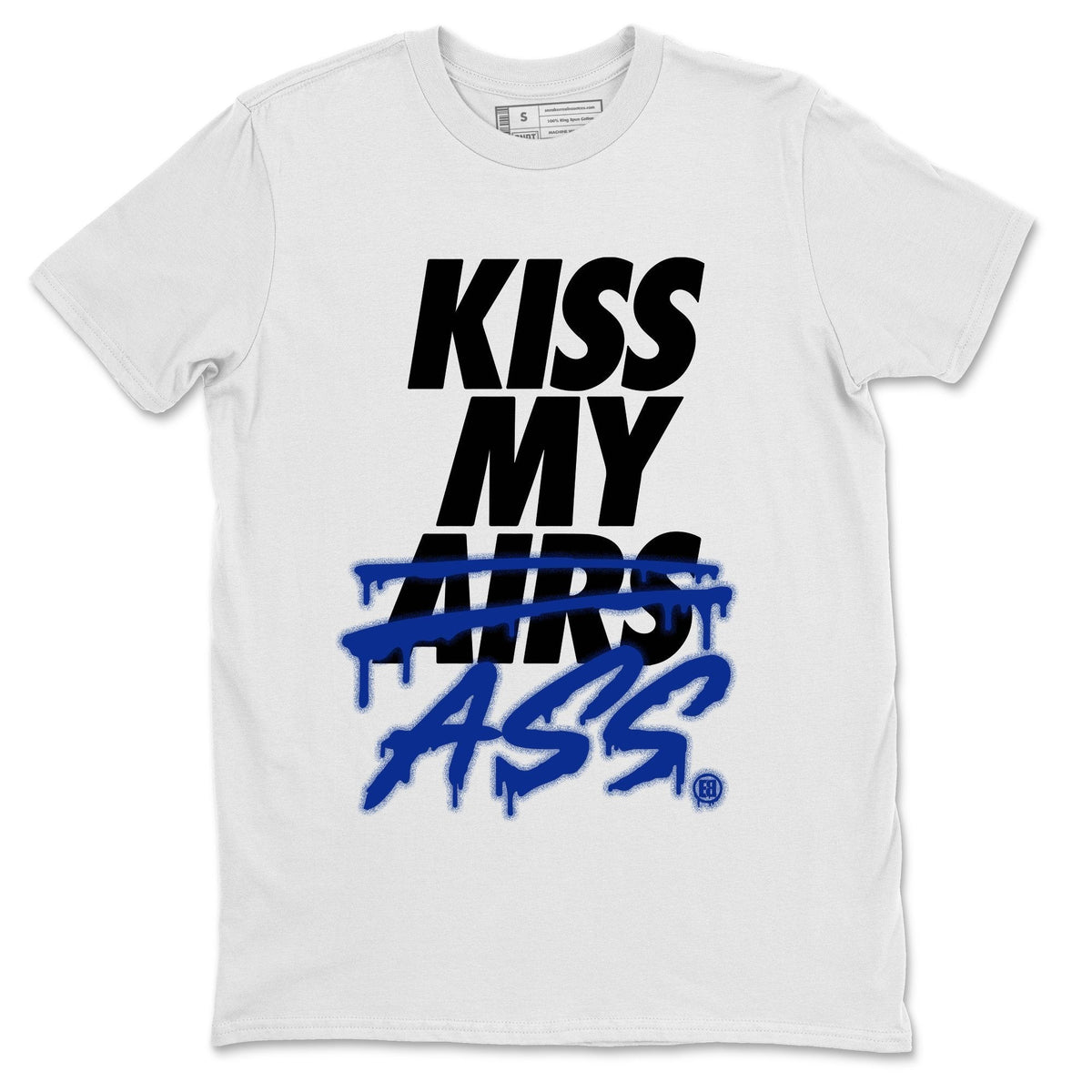 Jordan 14 Hyper Royal Sneaker Matching T-Shirt Kiss My Ass Sneaker Tees Jordan 14 Hyper Royal Sneaker Release Tees Crew Neck Tees