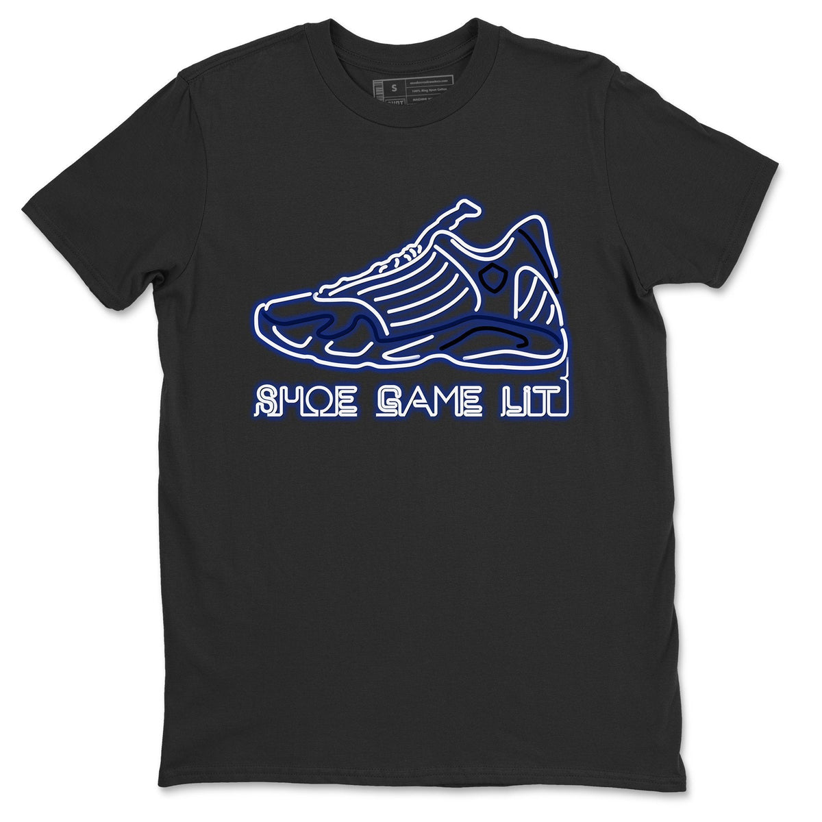 Jordan 14 Hyper Royal Sneaker Matching T-Shirt Shoe Game Lit Sneaker Tees Jordan 14 Hyper Royal Sneaker Release Tees Crew Neck Tees