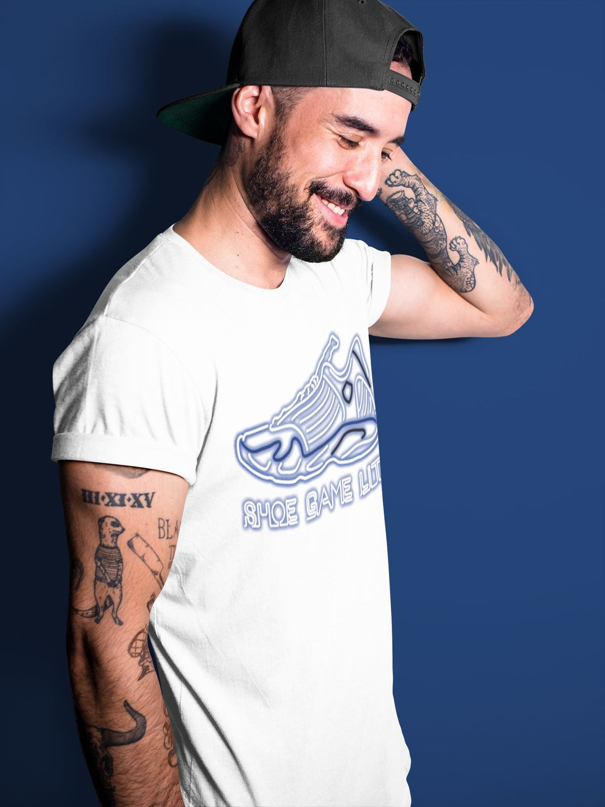 Jordan 14 Hyper Royal Sneaker Matching T-Shirt Shoe Game Lit Sneaker Tees Jordan 14 Hyper Royal Sneaker Release Tees Crew Neck Tees