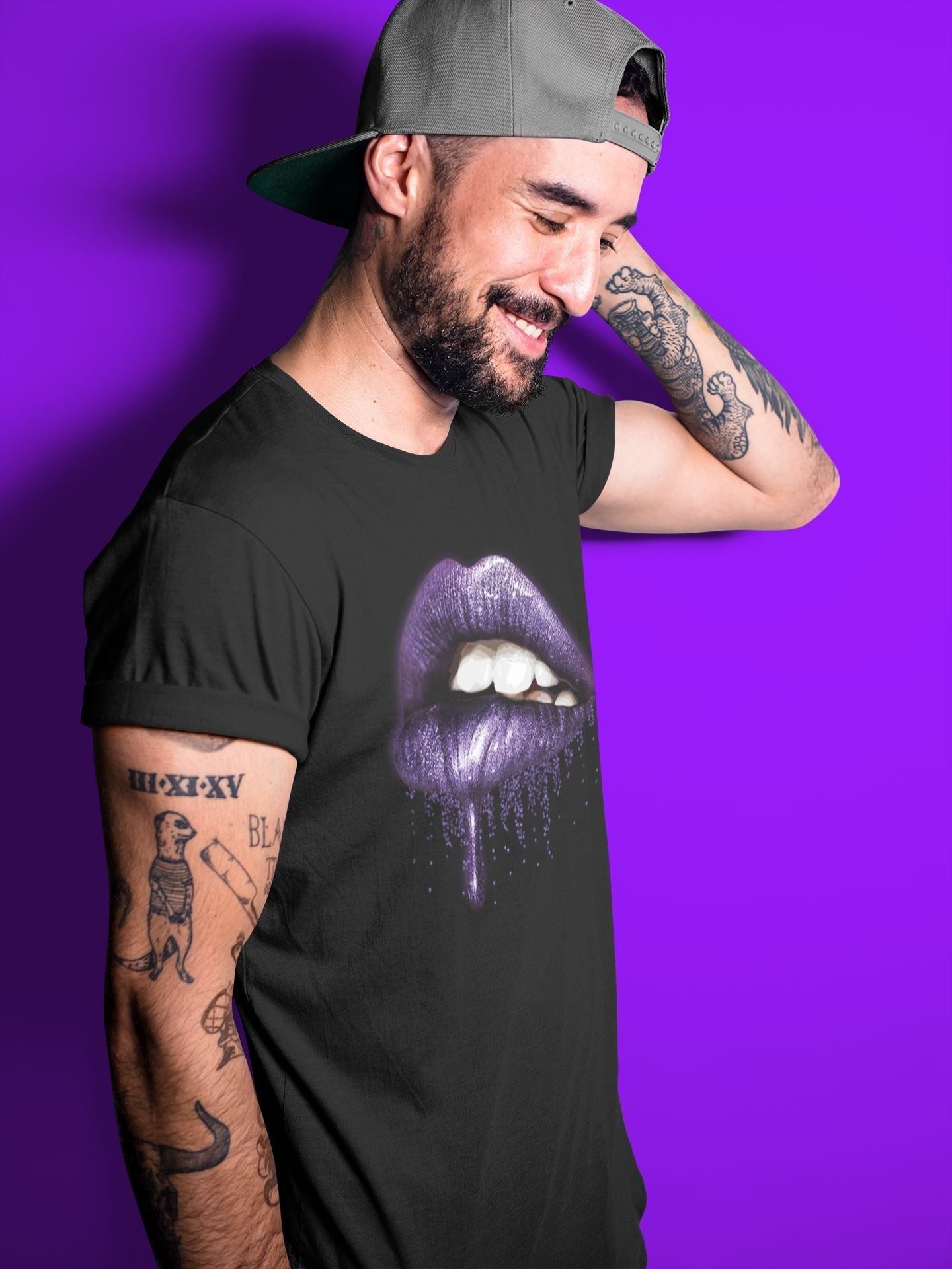 Jordan 3 Court Purple Shirt To Match Jordans Dripping Lips Sneaker Tees Jordan 3 Court Purple Drip Gear Zone Sneaker Matching Clothing Unisex Shirts