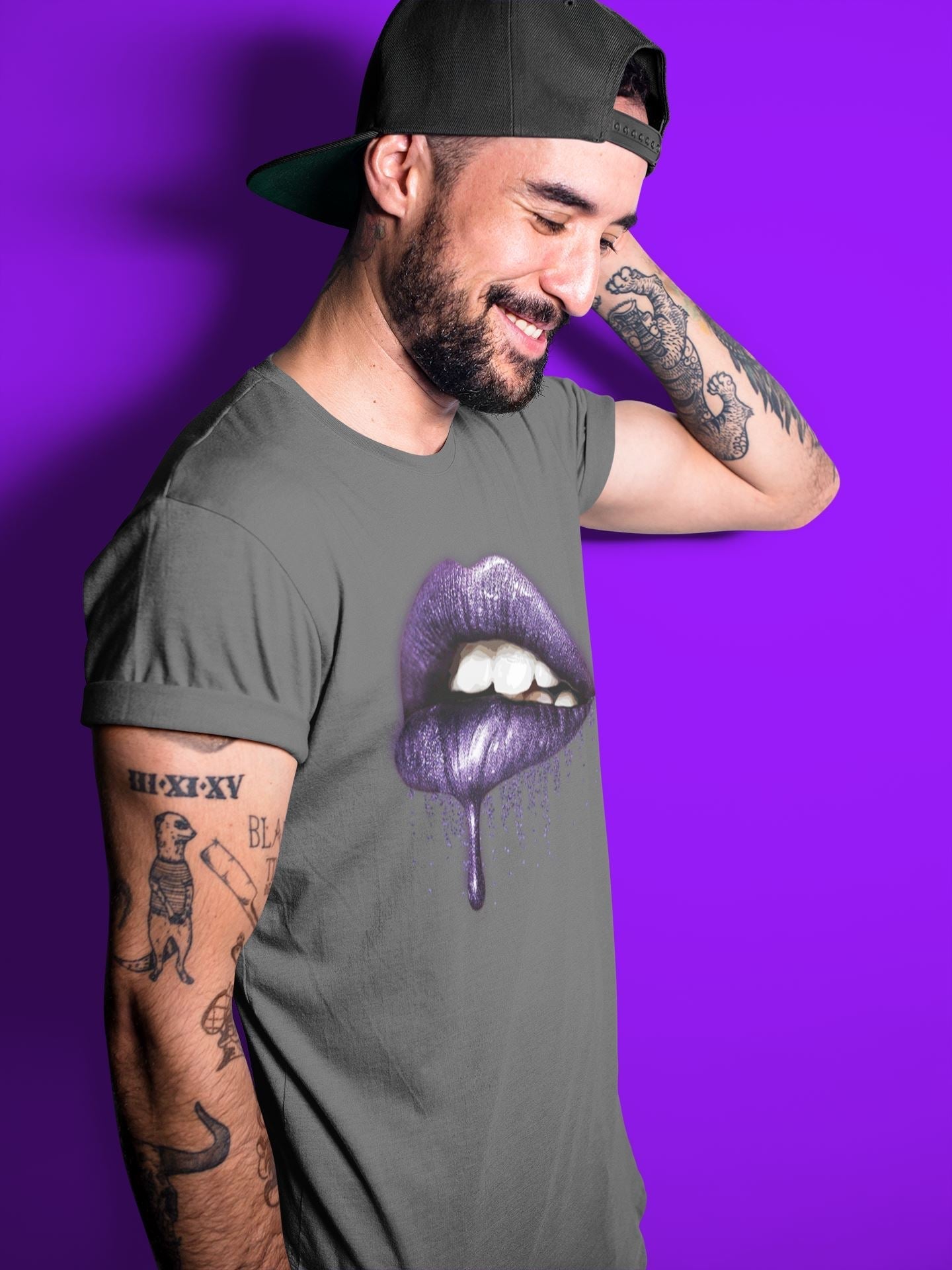 Jordan 3 Court Purple Shirt To Match Jordans Dripping Lips Sneaker Tees Jordan 3 Court Purple Drip Gear Zone Sneaker Matching Clothing Unisex Shirts