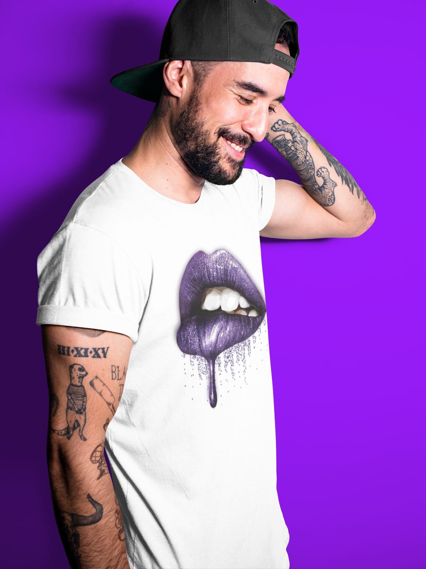 Jordan 3 Court Purple Shirt To Match Jordans Dripping Lips Sneaker Tees Jordan 3 Court Purple Drip Gear Zone Sneaker Matching Clothing Unisex Shirts