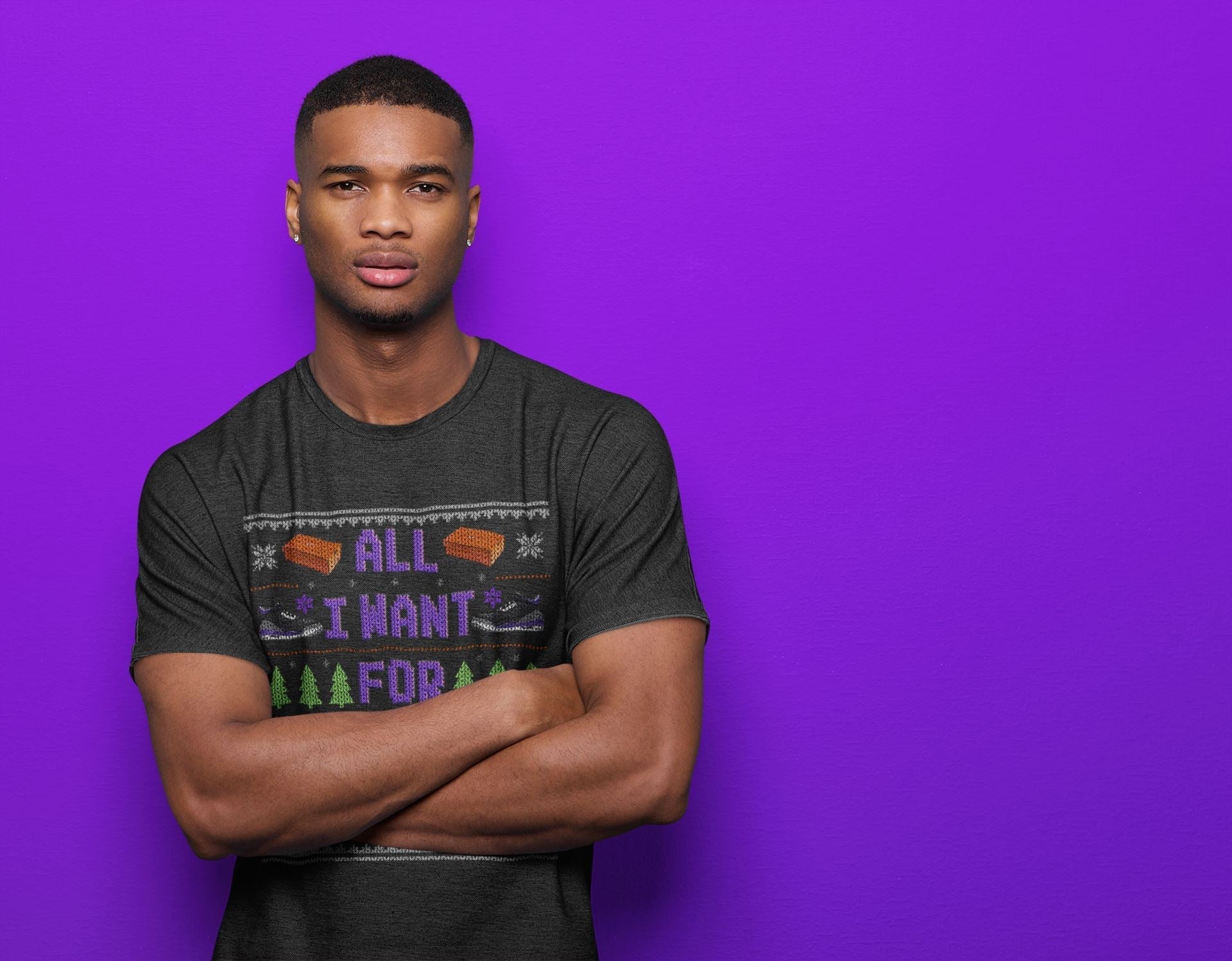 Jordan 3 Court Purple Shirt To Match Jordans All I Want For Christmas Is Shoes Sneaker Tees Jordan 3 Court Purple Drip Gear Zone Sneaker Matching Clothing Unisex Shirts