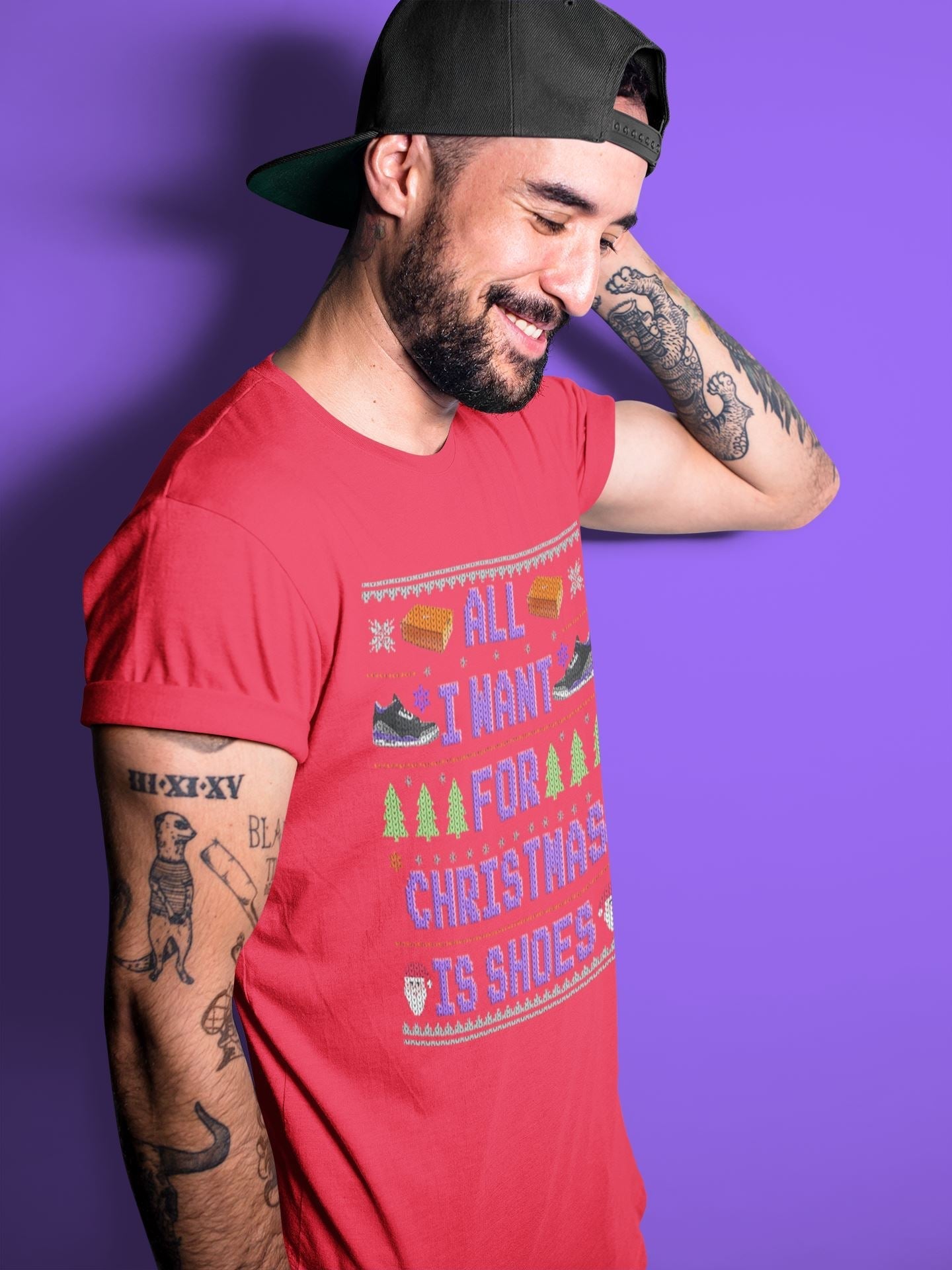 Jordan 3 Court Purple Shirt To Match Jordans All I Want For Christmas Is Shoes Sneaker Tees Jordan 3 Court Purple Drip Gear Zone Sneaker Matching Clothing Unisex Shirts