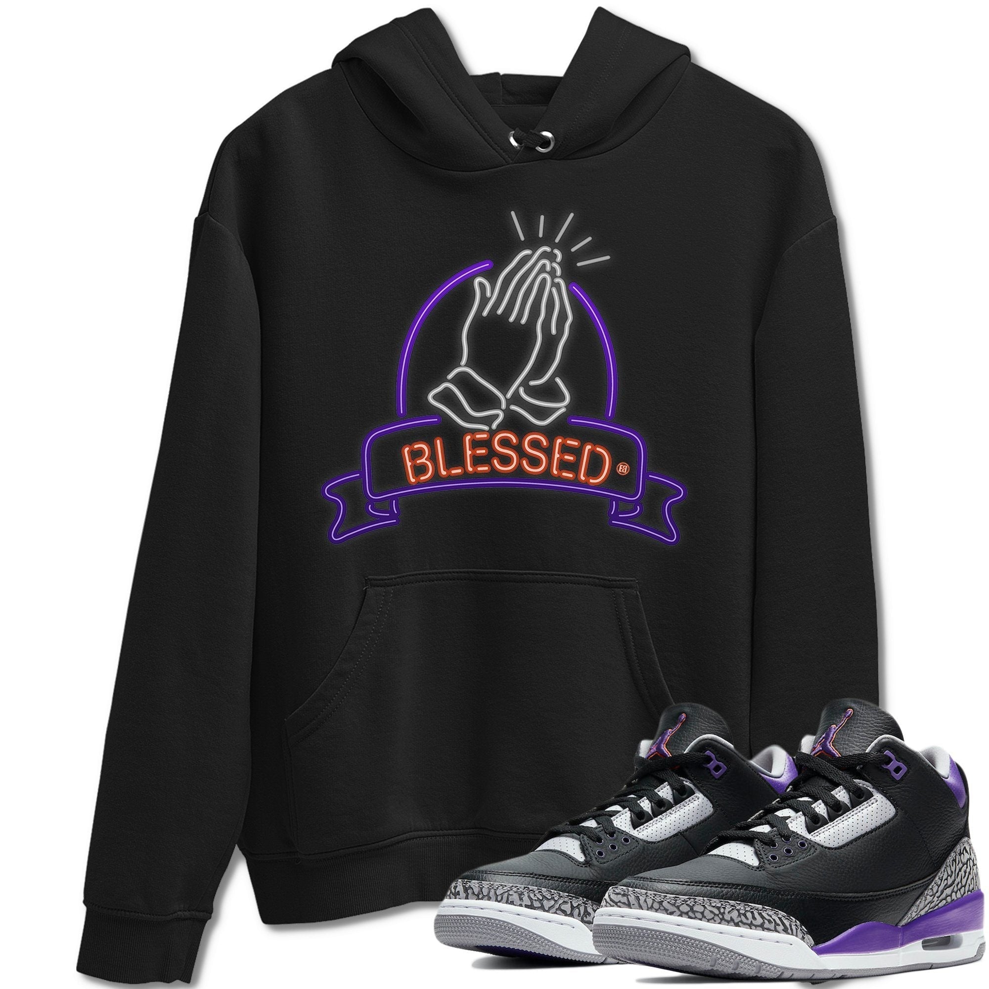 Jordan 3 Court Purple Shirt To Match Jordans Blessed Sneaker Tees Jordan 3 Court Purple Drip Gear Zone Sneaker Matching Clothing Unisex Shirts