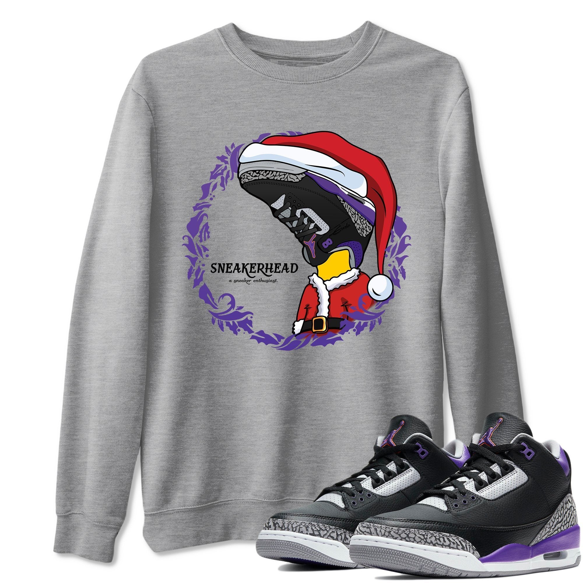 Jordan 3 Court Purple Shirt To Match Jordans Christmas Sneakerhead Sneaker Tees Jordan 3 Court Purple Drip Gear Zone Sneaker Matching Clothing Unisex Shirts