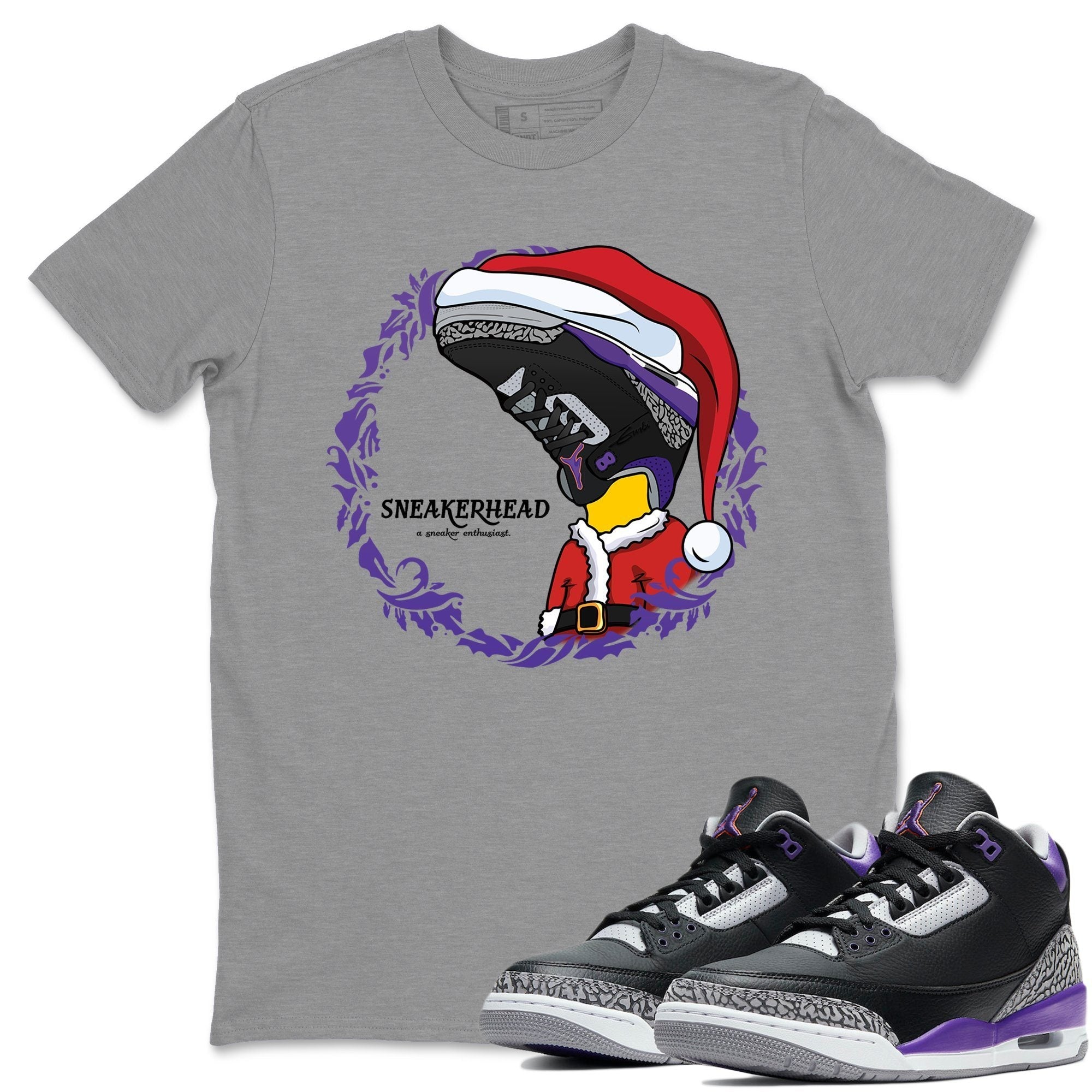 Jordan 3 Court Purple Shirt To Match Jordans Christmas Sneakerhead Sneaker Tees Jordan 3 Court Purple Drip Gear Zone Sneaker Matching Clothing Unisex Shirts