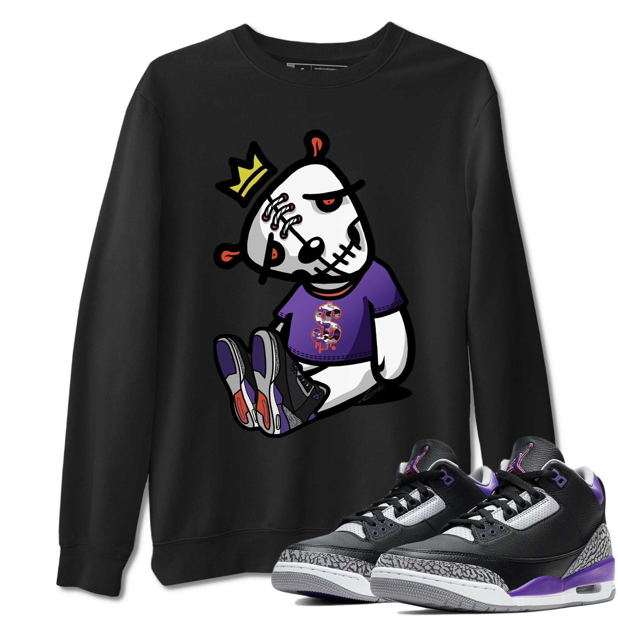 Jordan 3 Court Purple Shirt To Match Jordans Dead Dolls Sneaker Tees Jordan 3 Court Purple Drip Gear Zone Sneaker Matching Clothing Unisex Shirts