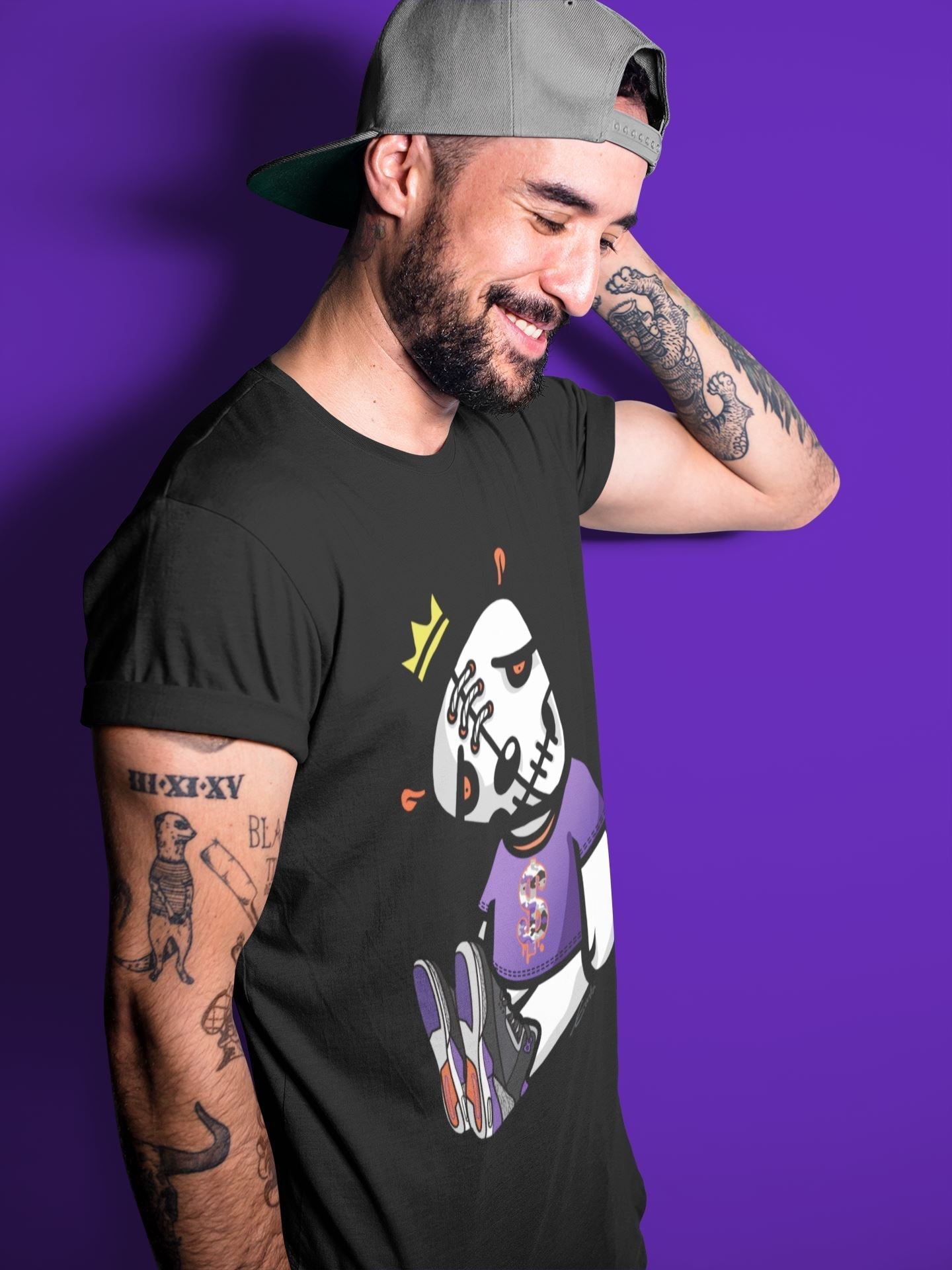 Jordan 3 Court Purple Shirt To Match Jordans Dead Dolls Sneaker Tees Jordan 3 Court Purple Drip Gear Zone Sneaker Matching Clothing Unisex Shirts