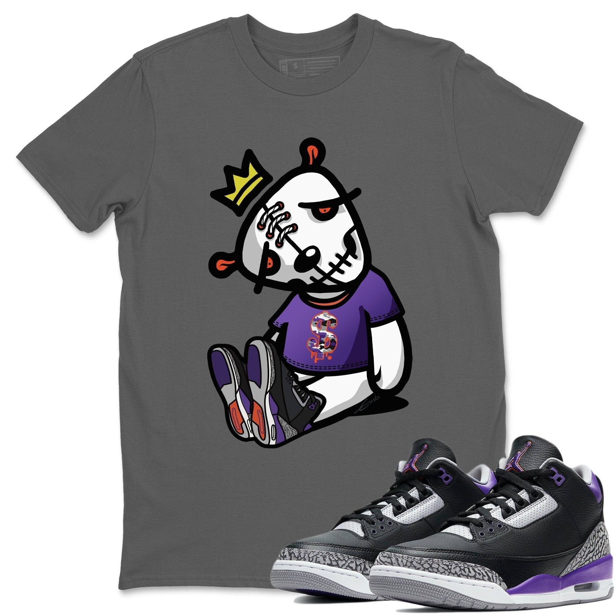 Jordan 3 Court Purple Shirt To Match Jordans Dead Dolls Sneaker Tees Jordan 3 Court Purple Drip Gear Zone Sneaker Matching Clothing Unisex Shirts