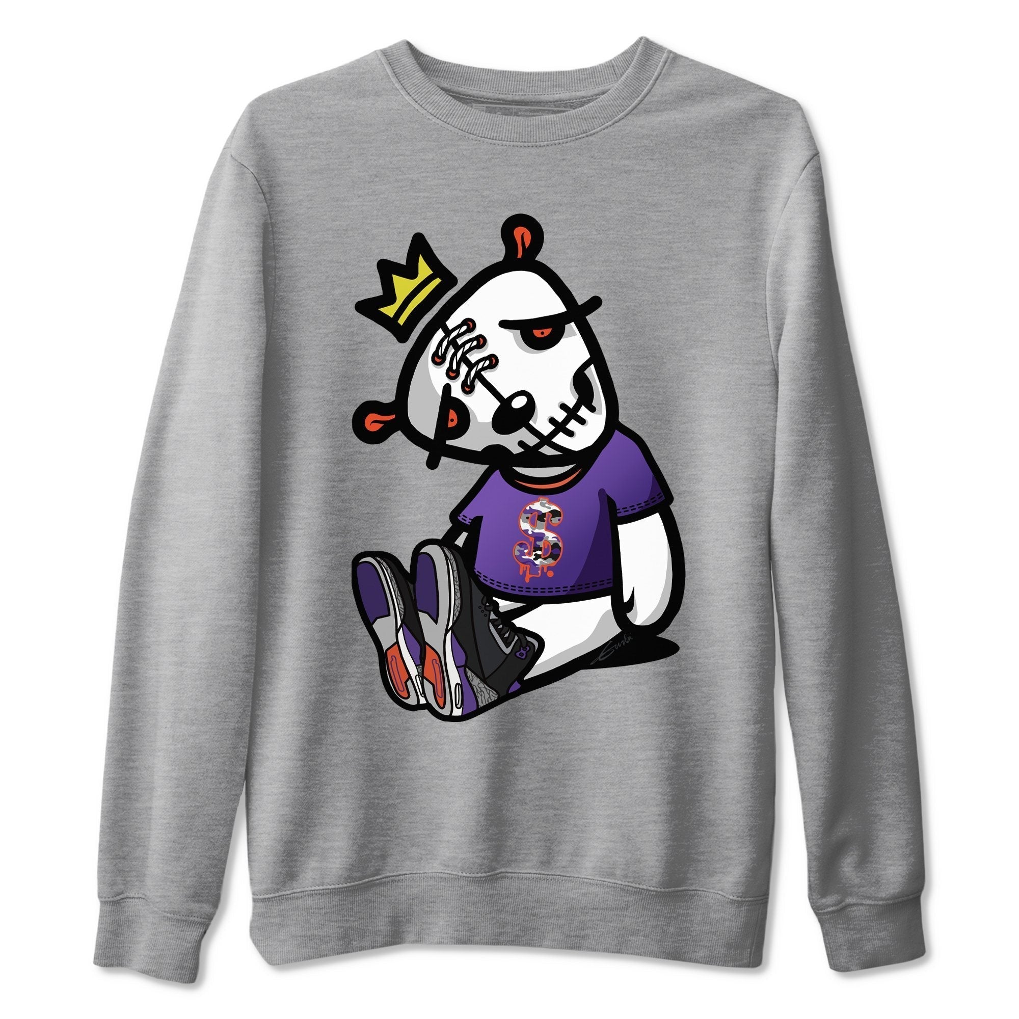 Jordan 3 Court Purple Shirt To Match Jordans Dead Dolls Sneaker Tees Jordan 3 Court Purple Drip Gear Zone Sneaker Matching Clothing Unisex Shirts