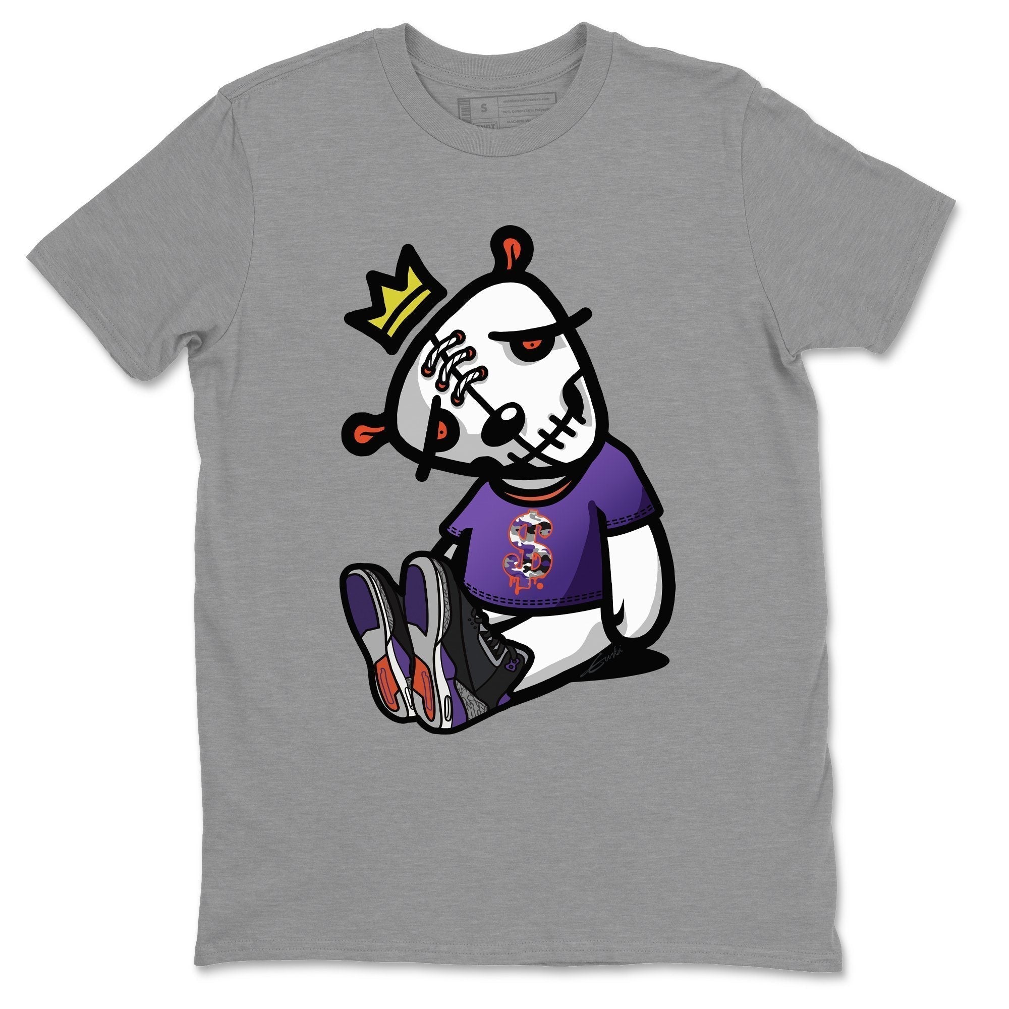 Jordan 3 Court Purple Shirt To Match Jordans Dead Dolls Sneaker Tees Jordan 3 Court Purple Drip Gear Zone Sneaker Matching Clothing Unisex Shirts