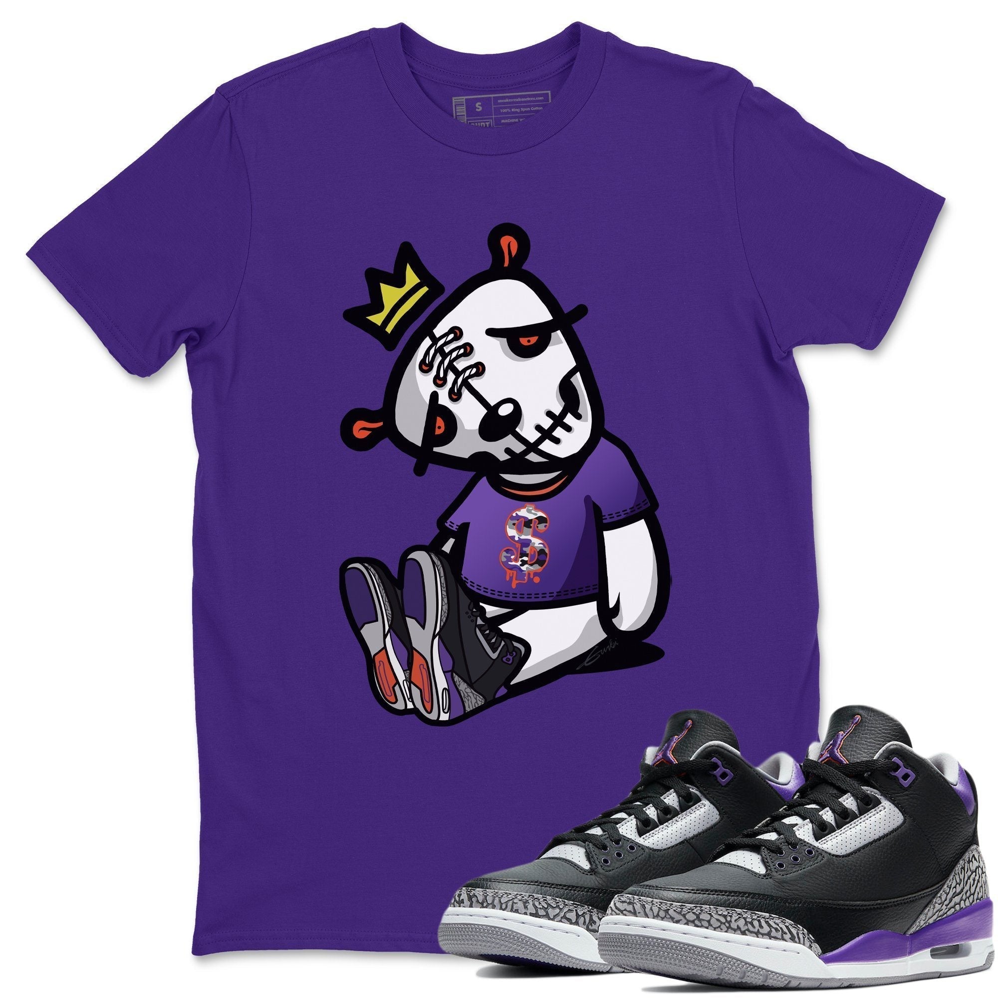 Jordan 3 Court Purple Shirt To Match Jordans Dead Dolls Sneaker Tees Jordan 3 Court Purple Drip Gear Zone Sneaker Matching Clothing Unisex Shirts
