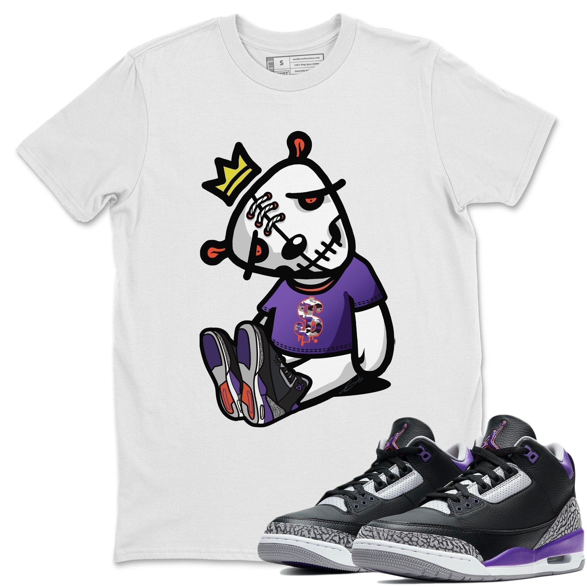 Jordan 3 Court Purple Shirt To Match Jordans Dead Dolls Sneaker Tees Jordan 3 Court Purple Drip Gear Zone Sneaker Matching Clothing Unisex Shirts