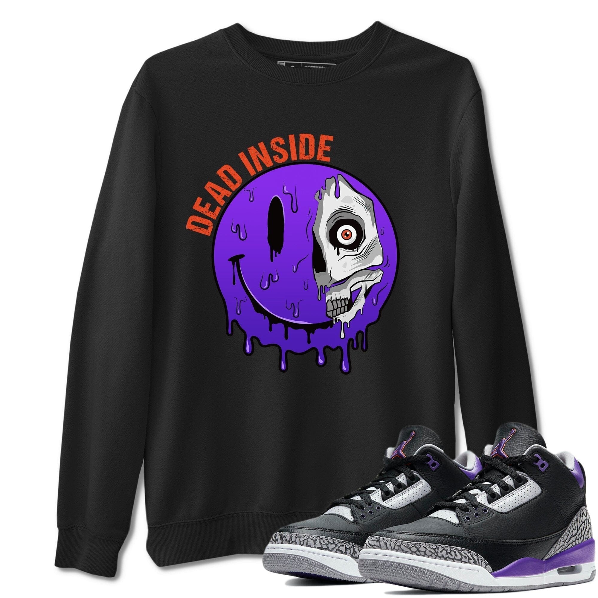 Jordan 3 Court Purple Shirt To Match Jordans Dead Inside Sneaker Tees Jordan 3 Court Purple Drip Gear Zone Sneaker Matching Clothing Unisex Shirts