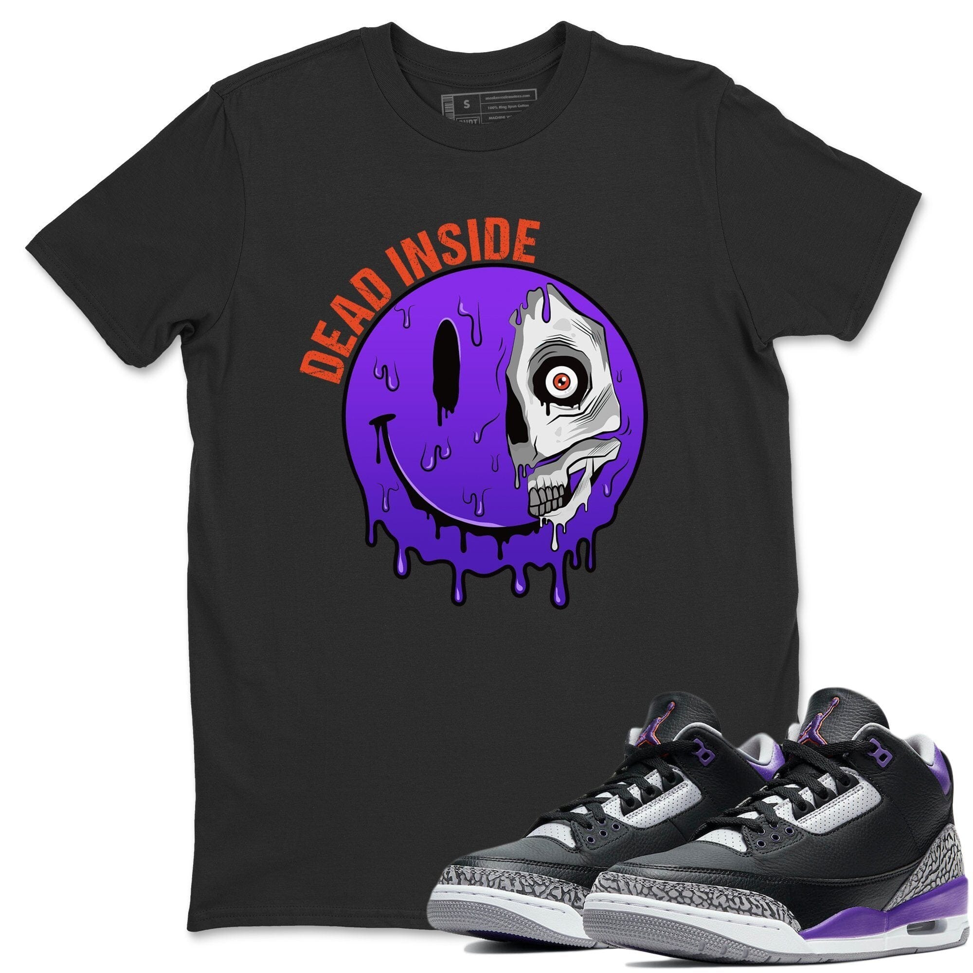 Jordan 3 Court Purple Shirt To Match Jordans Dead Inside Sneaker Tees Jordan 3 Court Purple Drip Gear Zone Sneaker Matching Clothing Unisex Shirts
