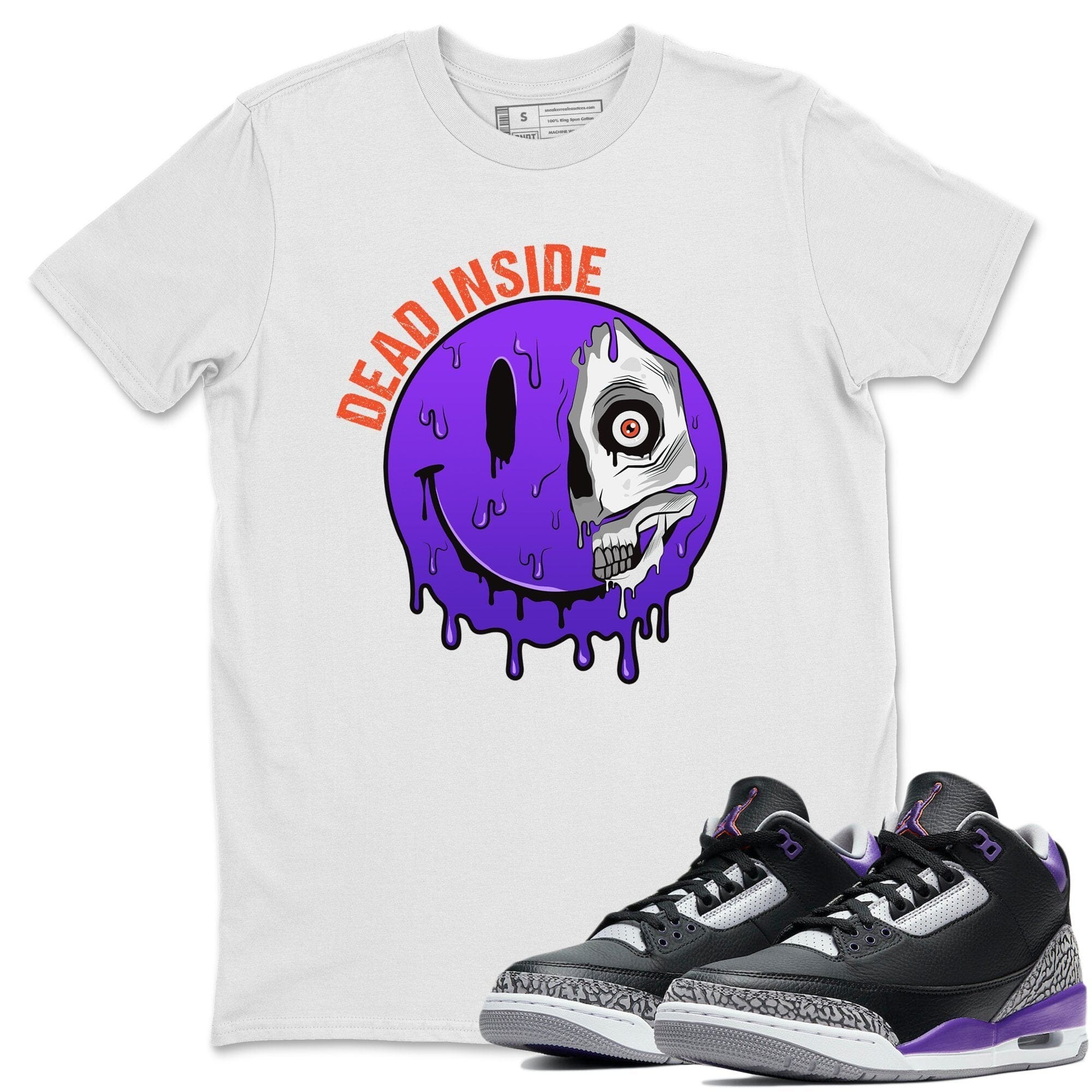 Jordan 3 Court Purple Shirt To Match Jordans Dead Inside Sneaker Tees Jordan 3 Court Purple Drip Gear Zone Sneaker Matching Clothing Unisex Shirts