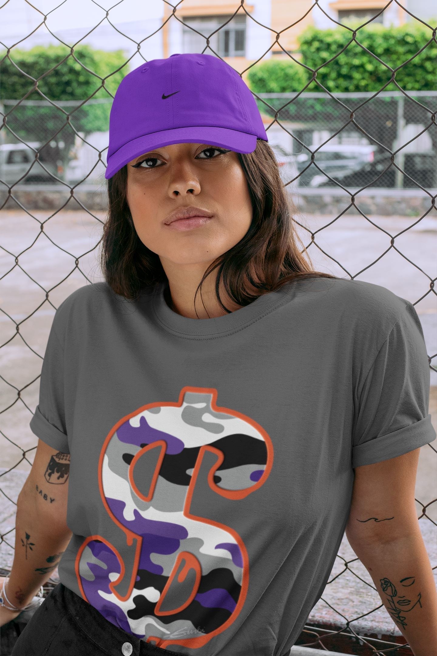 Jordan 3 Court Purple Shirt To Match Jordans Dollar Camo Sneaker Tees Jordan 3 Court Purple Drip Gear Zone Sneaker Matching Clothing Unisex Shirts