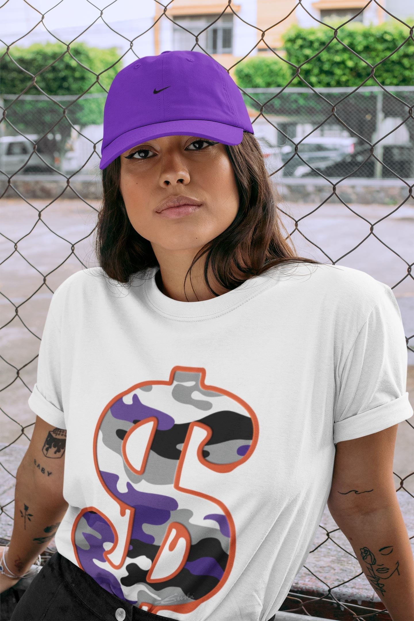 Jordan 3 Court Purple Shirt To Match Jordans Dollar Camo Sneaker Tees Jordan 3 Court Purple Drip Gear Zone Sneaker Matching Clothing Unisex Shirts