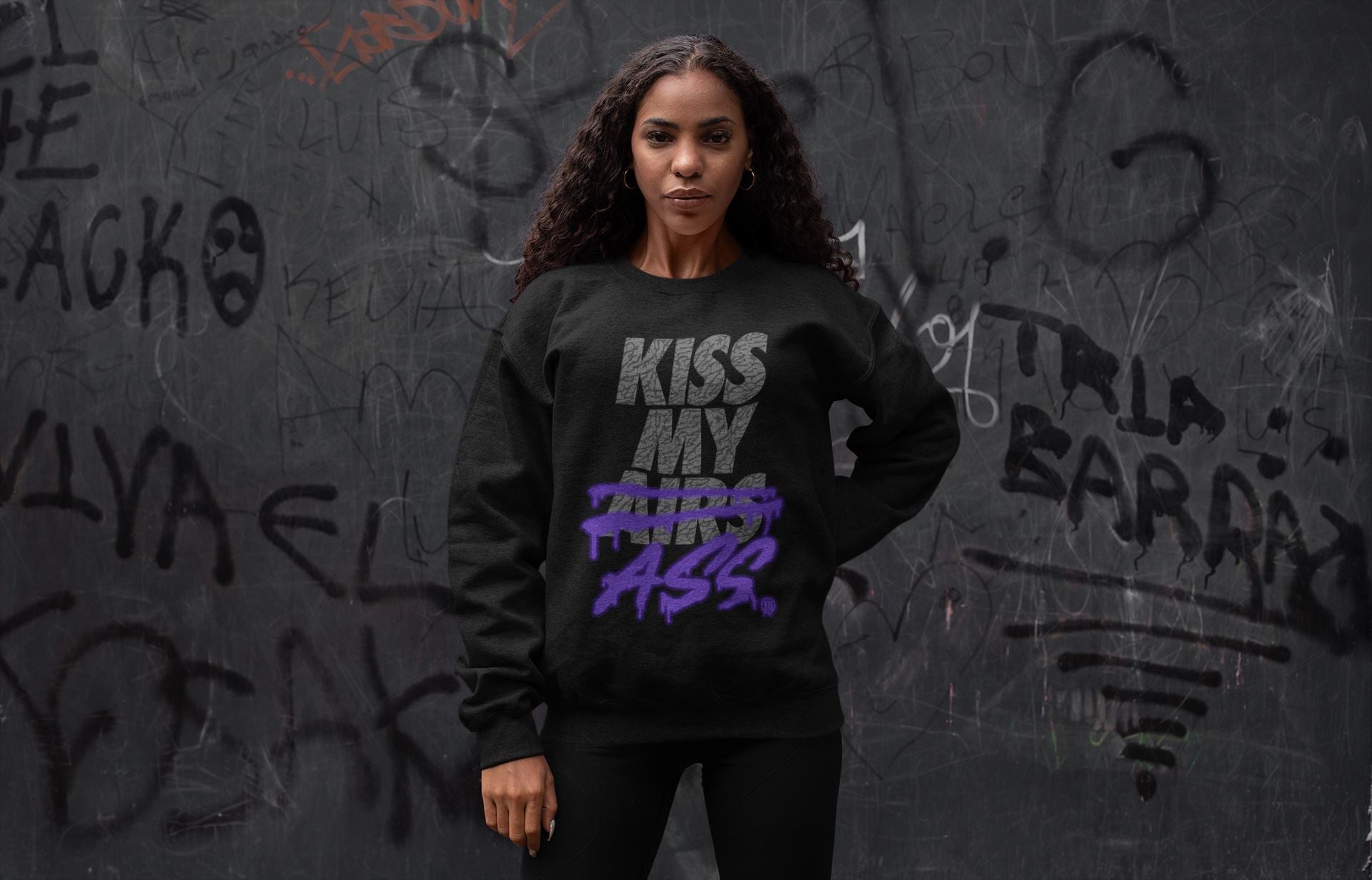 Jordan 3 Court Purple Shirt To Match Jordans Kiss My Ass Sneaker Tees Jordan 3 Court Purple Drip Gear Zone Sneaker Matching Clothing Unisex Shirts