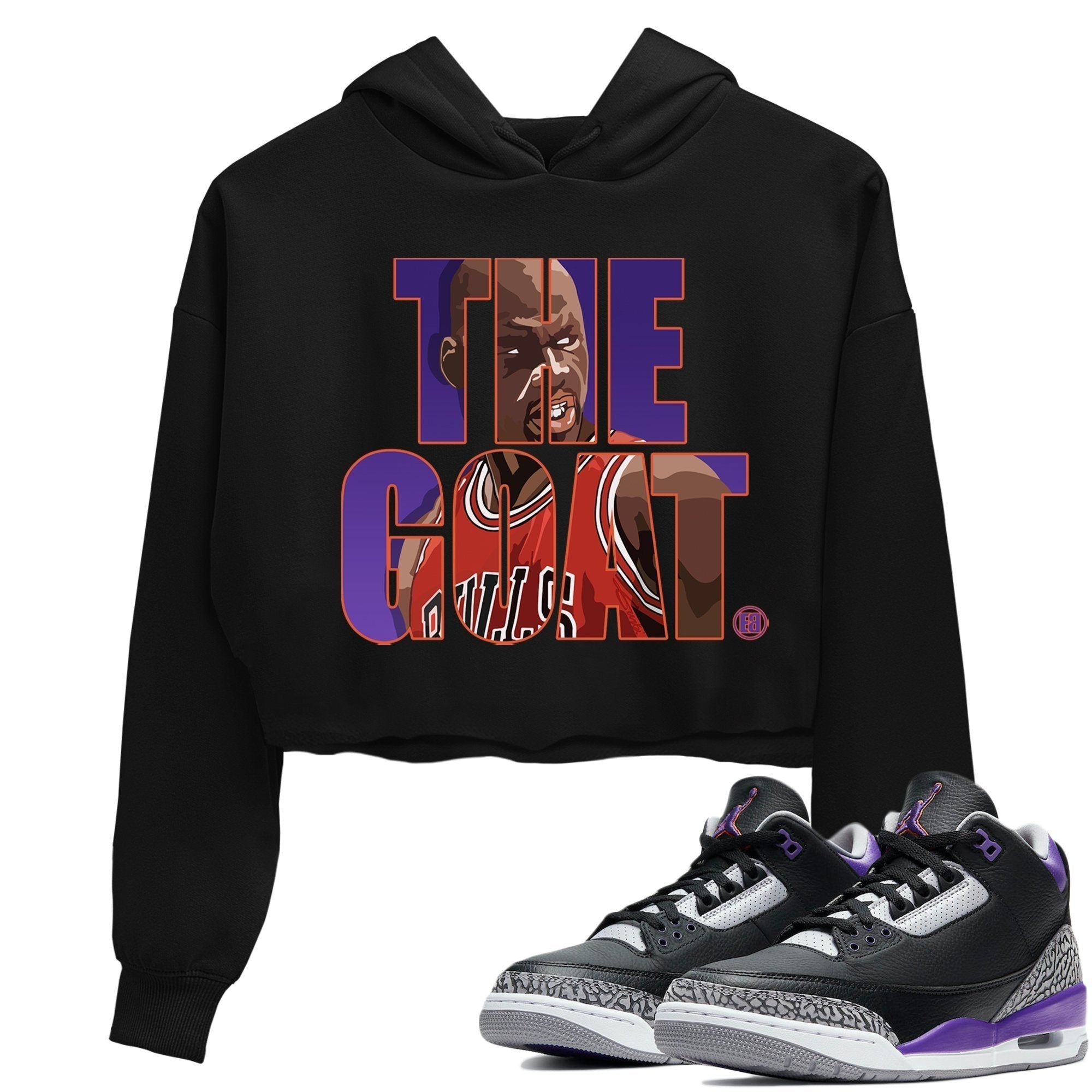 Jordan 3 Court Purple Sneaker Tees Drip Gear Zone The Goat Sneaker Tees Jordan 3 Court Purple Shirt Women's Shirts