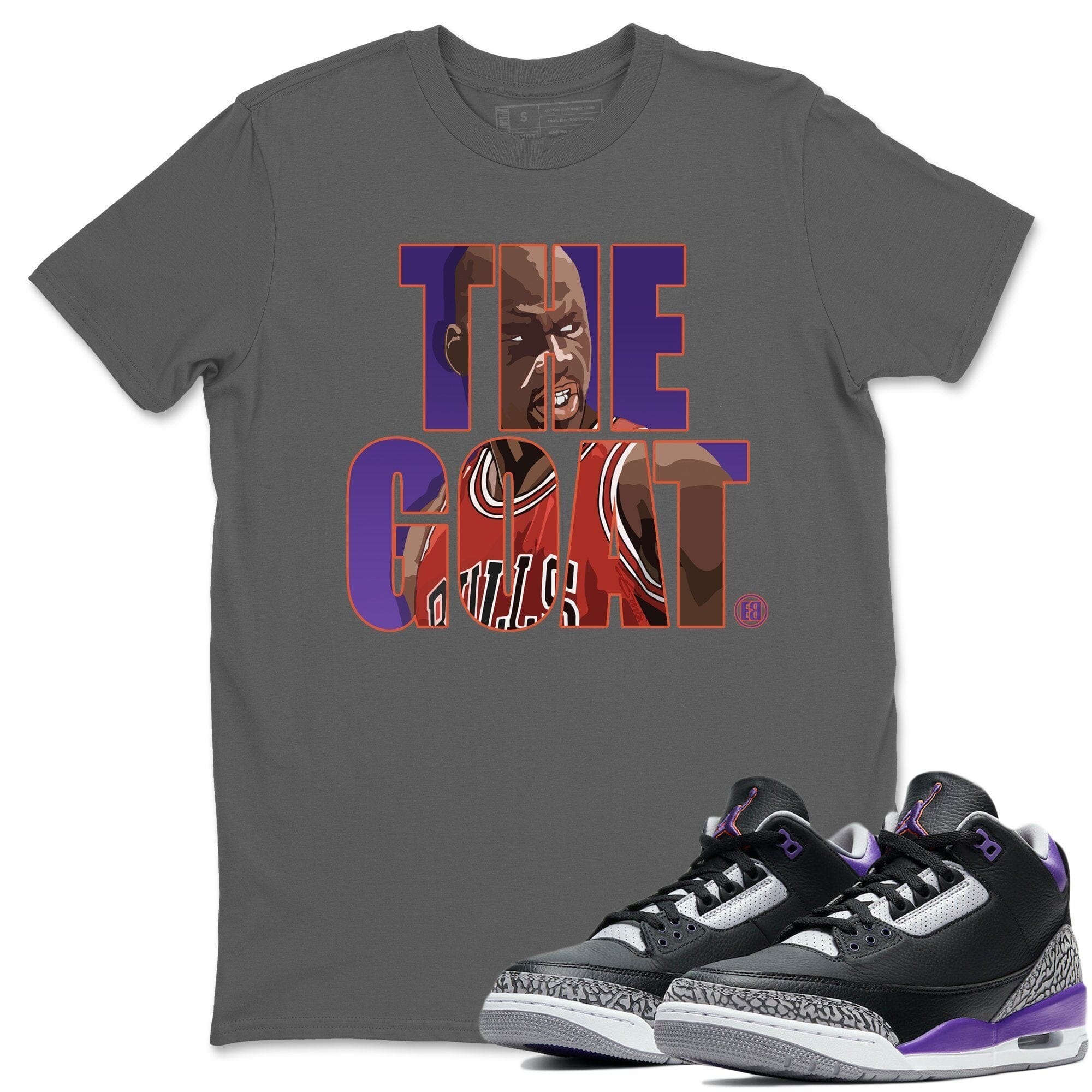 Jordan 3 Court Purple Sneaker Tees Drip Gear Zone The Goat Sneaker Tees Jordan 3 Court Purple Shirt Unisex Shirts