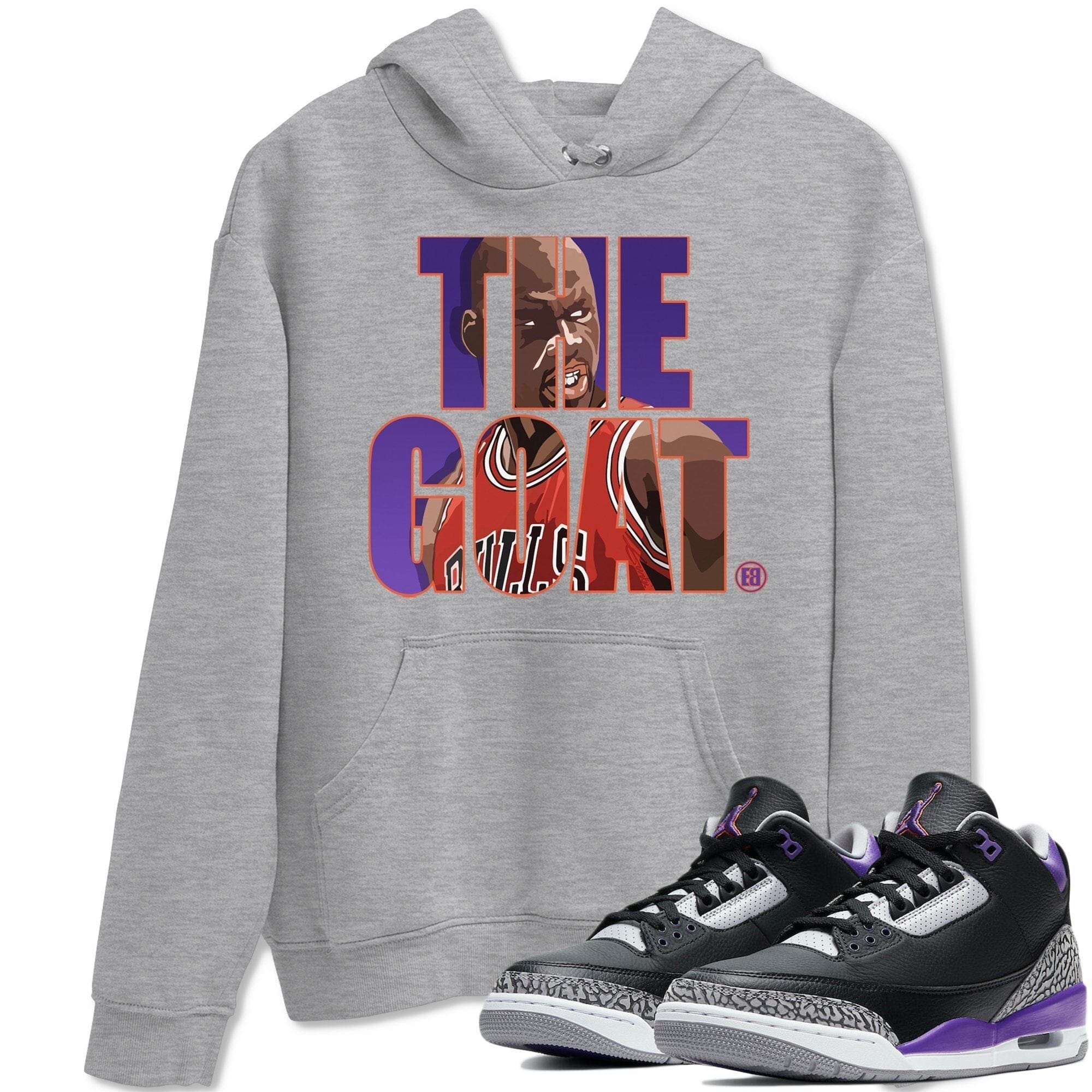 Jordan 3 Court Purple Sneaker Tees Drip Gear Zone The Goat Sneaker Tees Jordan 3 Court Purple Shirt Unisex Shirts