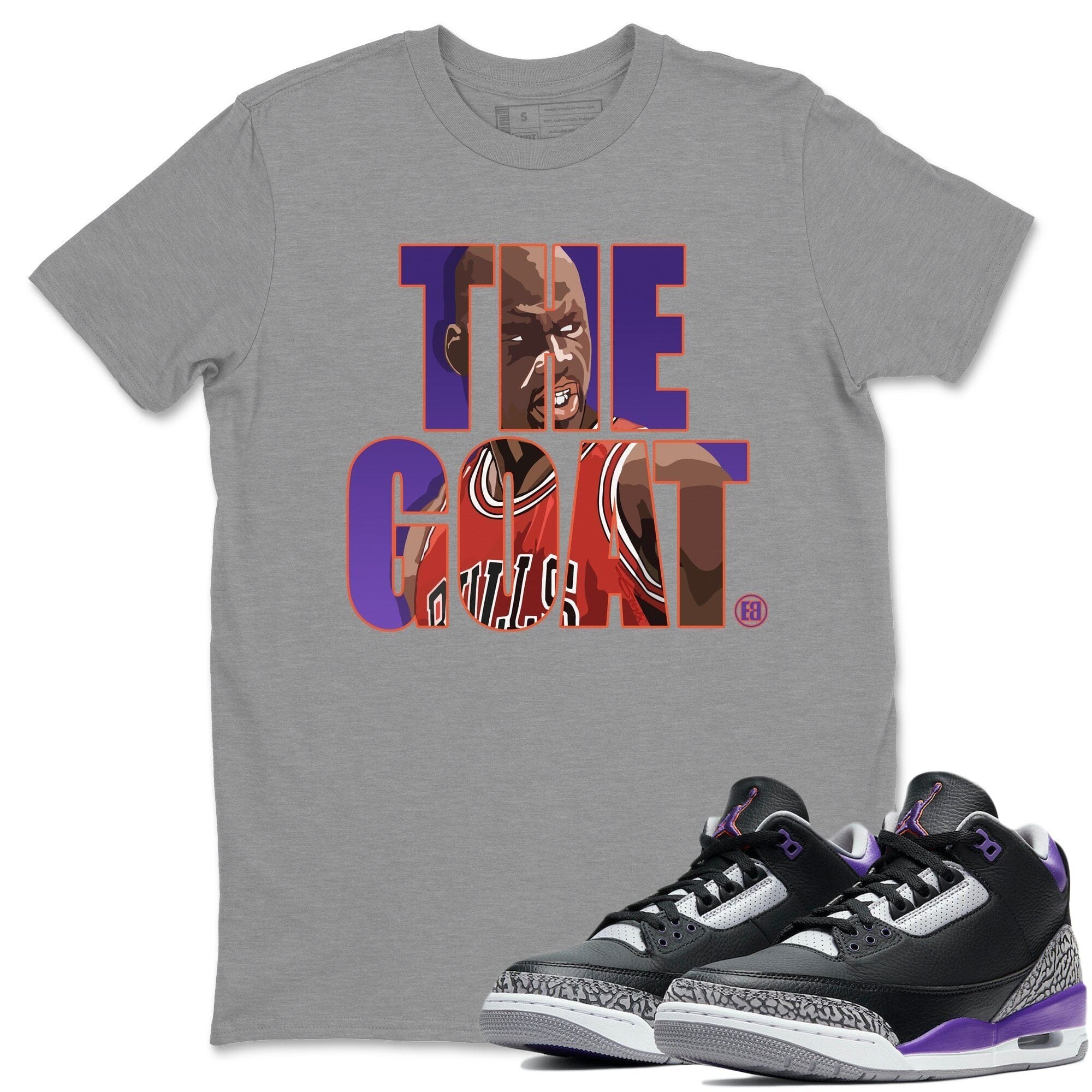 Jordan 3 Court Purple Sneaker Tees Drip Gear Zone The Goat Sneaker Tees Jordan 3 Court Purple Shirt Unisex Shirts