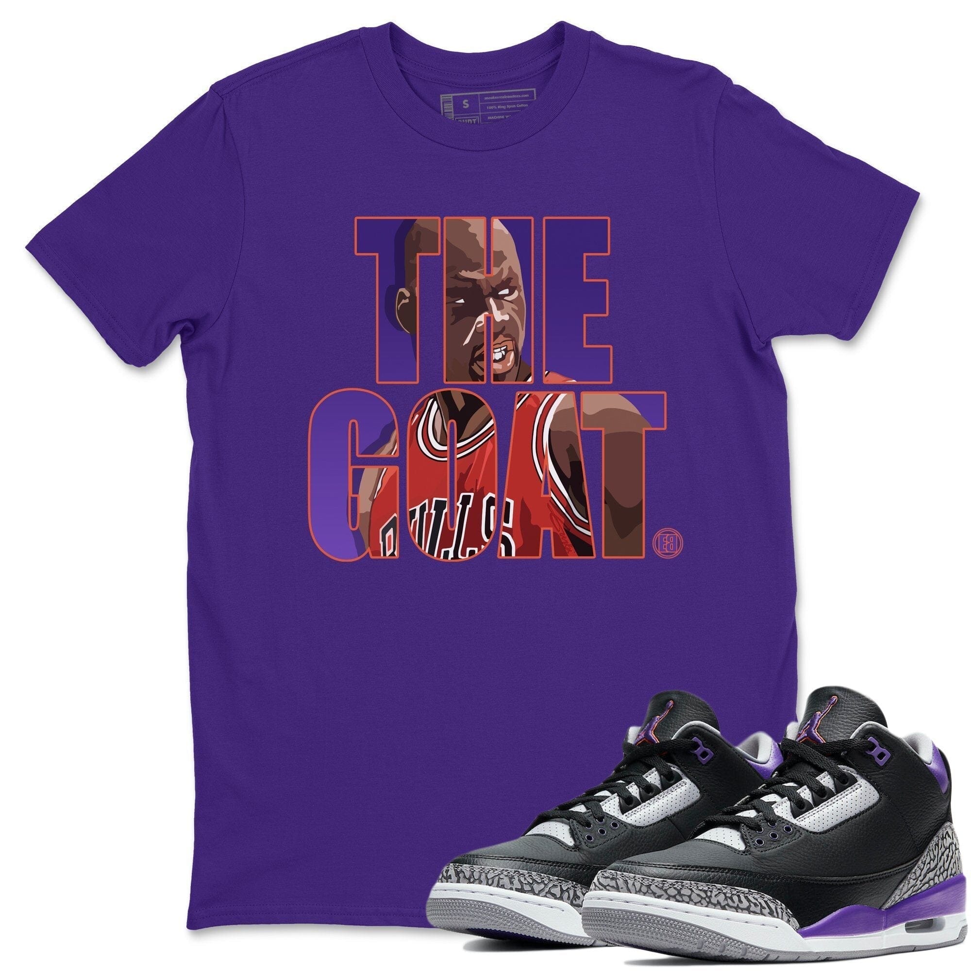 Jordan 3 Court Purple Sneaker Tees Drip Gear Zone The Goat Sneaker Tees Jordan 3 Court Purple Shirt Unisex Shirts