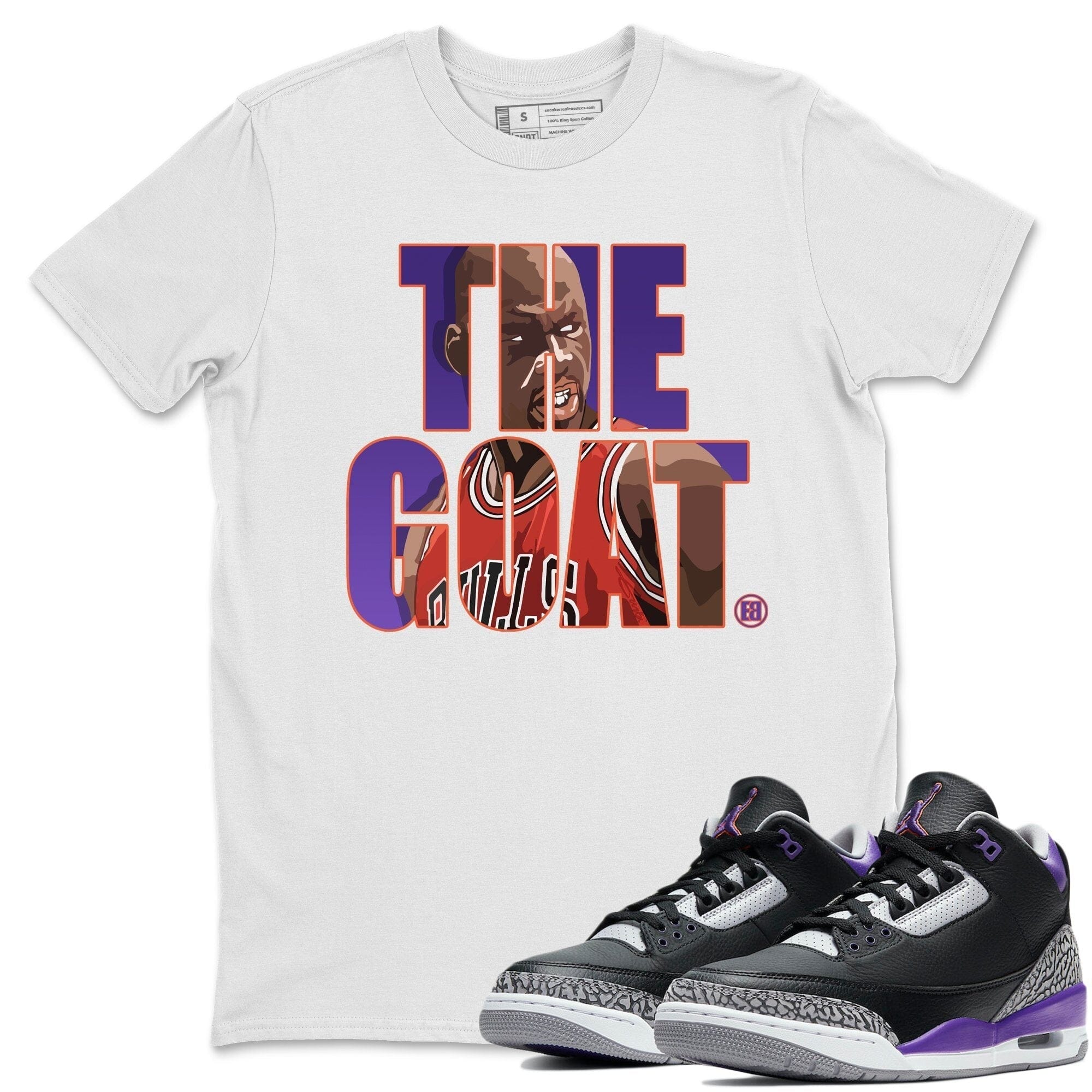 Jordan 3 Court Purple Sneaker Tees Drip Gear Zone The Goat Sneaker Tees Jordan 3 Court Purple Shirt Unisex Shirts