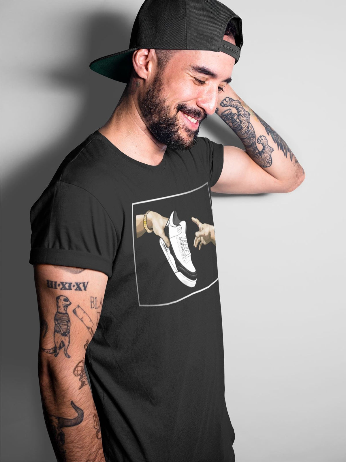 Jordan 3 Fragment Sneaker Matching T-Shirt Adam's Creation Sneaker Tees Jordan 3 Fragment Sneaker Release Tees Crew Neck Tees