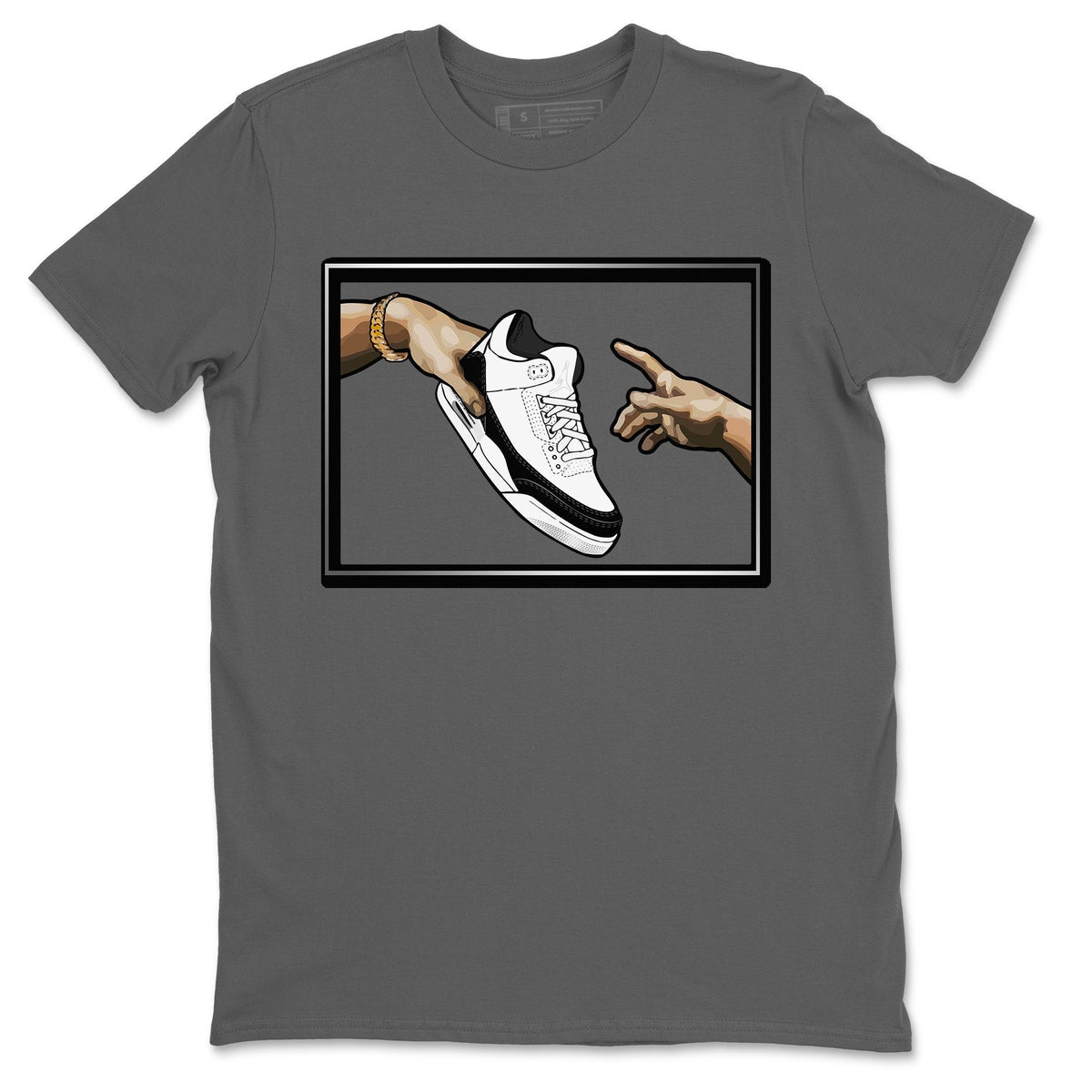 Jordan 3 Fragment Sneaker Matching T-Shirt Adam's Creation Sneaker Tees Jordan 3 Fragment Sneaker Release Tees Crew Neck Tees
