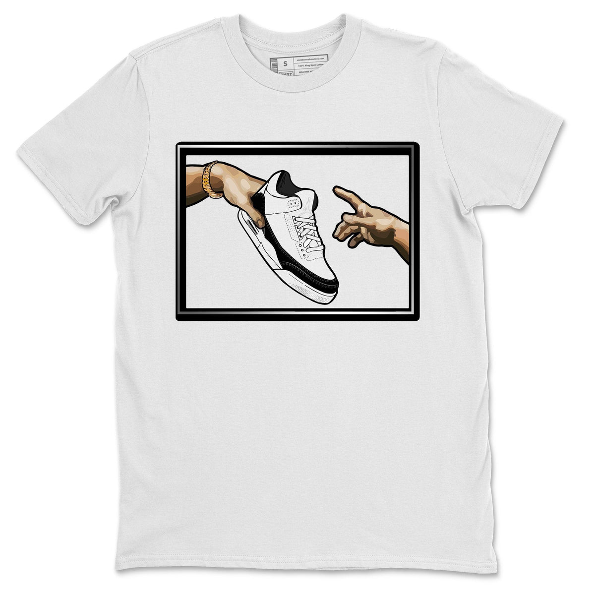 Jordan 3 Fragment Sneaker Matching T-Shirt Adam's Creation Sneaker Tees Jordan 3 Fragment Sneaker Release Tees Crew Neck Tees