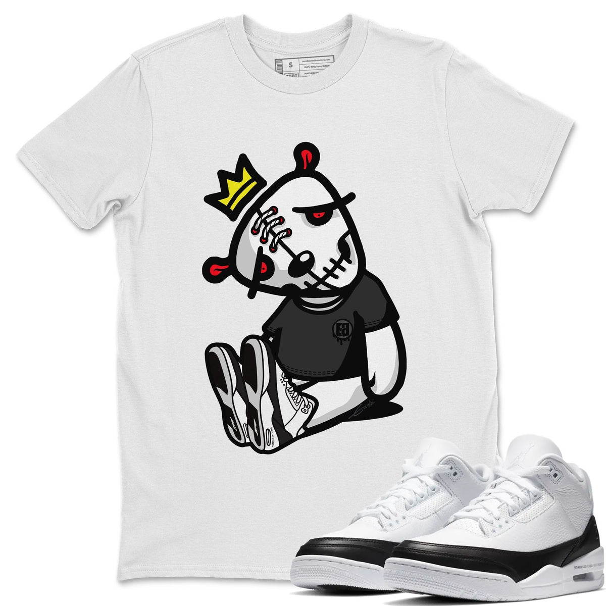 Jordan 3 Fragment Sneaker Matching T-Shirt Dead Dolls Sneaker Tees Jordan 3 Fragment Sneaker Release Tees Crew Neck Tees