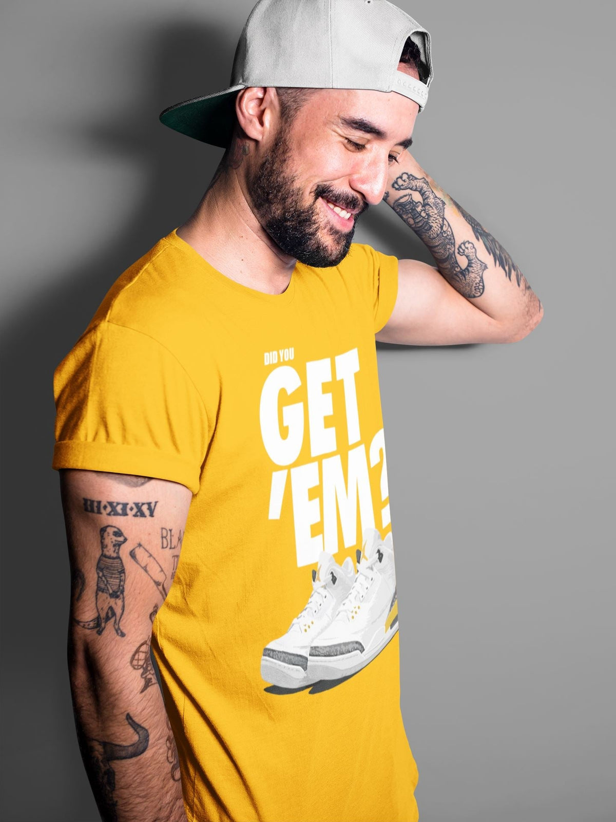 Jordan 3 Laser Orange Sneaker Matching T-Shirt Did You Get Em SNRT Sneaker Tees Jordan 3 Laser Orange Drip Gear Zone Crew Neck Tees