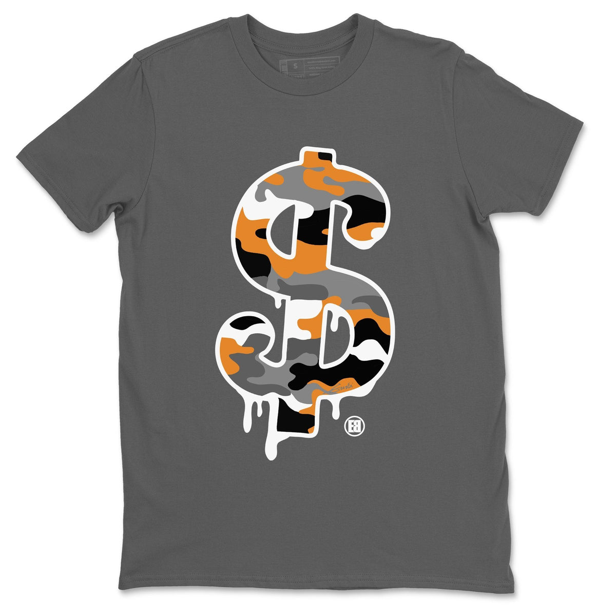 Jordan 3 Laser Orange Sneaker Matching T-Shirt Dollar Camo Sneaker Tees Jordan 3 Laser Orange Sneaker Release Tees Crew Neck Tees