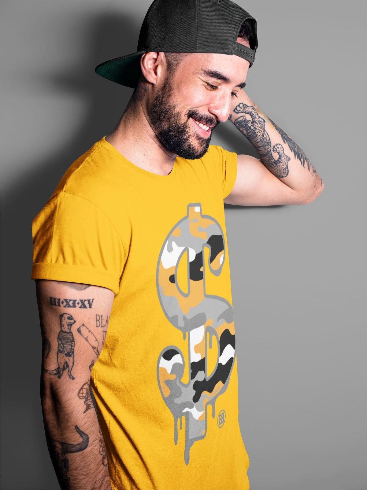 Jordan 3 Laser Orange Sneaker Matching T-Shirt Dollar Camo Sneaker Tees Jordan 3 Laser Orange Sneaker Release Tees Crew Neck Tees