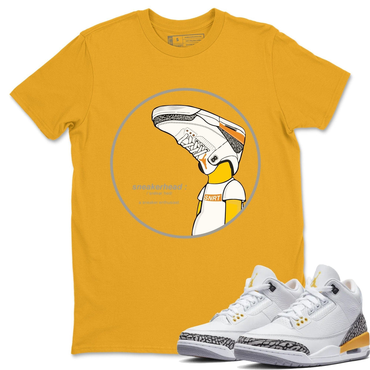 Jordan 3 Laser Orange Sneaker Matching T-Shirt Sneakerhead Sneaker Tees Jordan 3 Laser Orange Sneaker Release Tees Crew Neck Tees