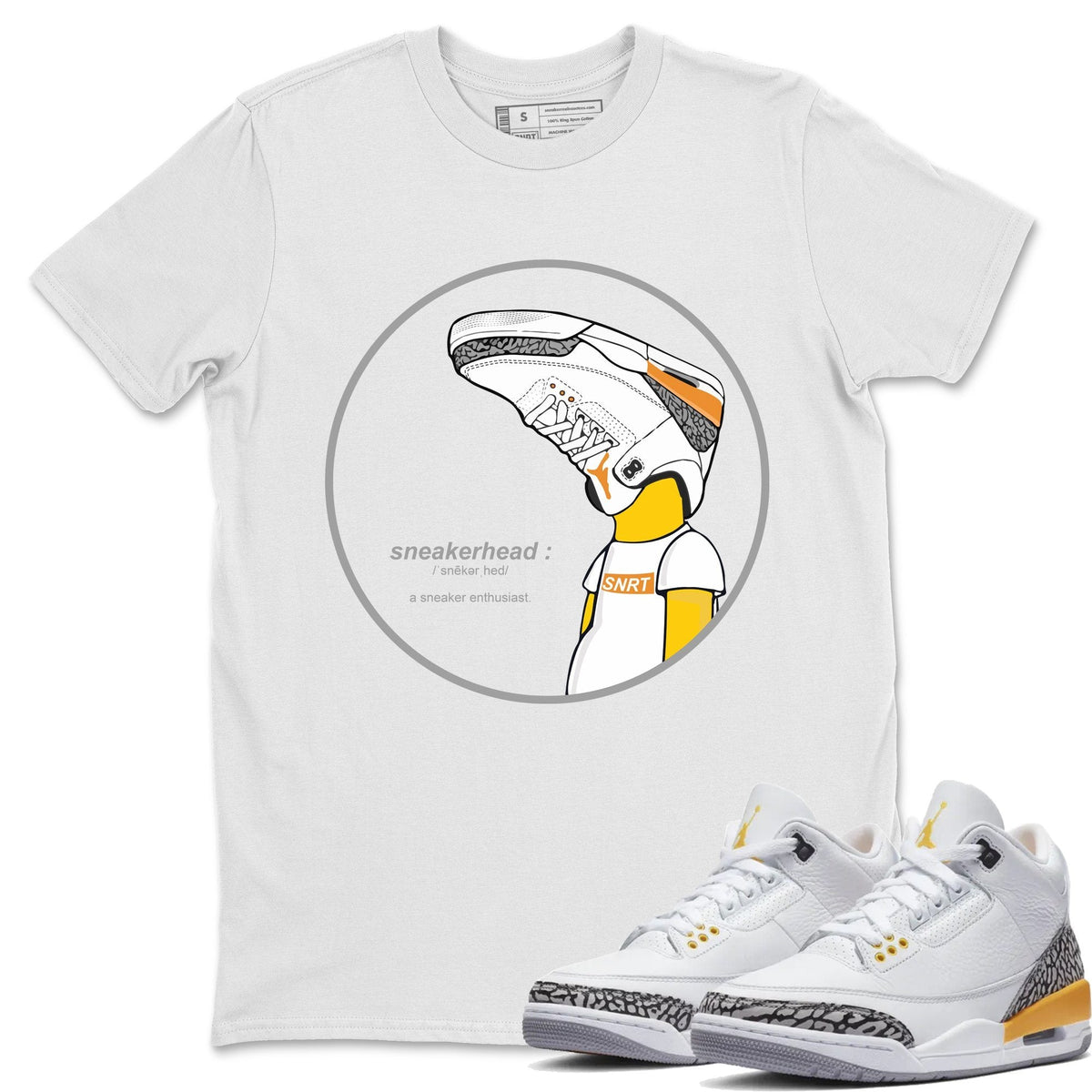 Jordan 3 Laser Orange Sneaker Matching T-Shirt Sneakerhead Sneaker Tees Jordan 3 Laser Orange Sneaker Release Tees Crew Neck Tees