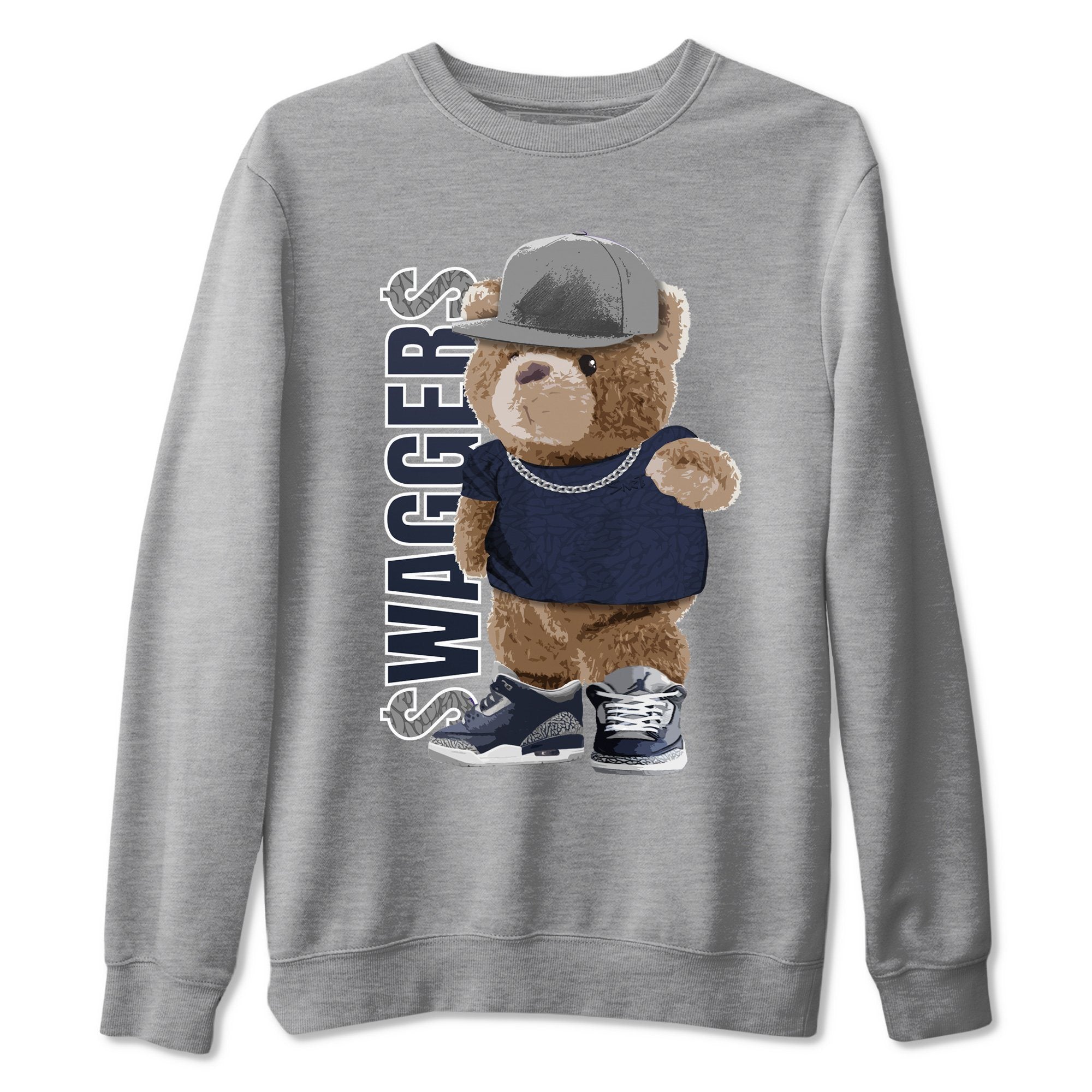 Jordan 3 Midnight Navy Shirt To Match Jordans Bear Swaggers Sneaker Tees Jordan 3 Midnight Navy Drip Gear Zone Sneaker Matching Clothing Unisex Shirts