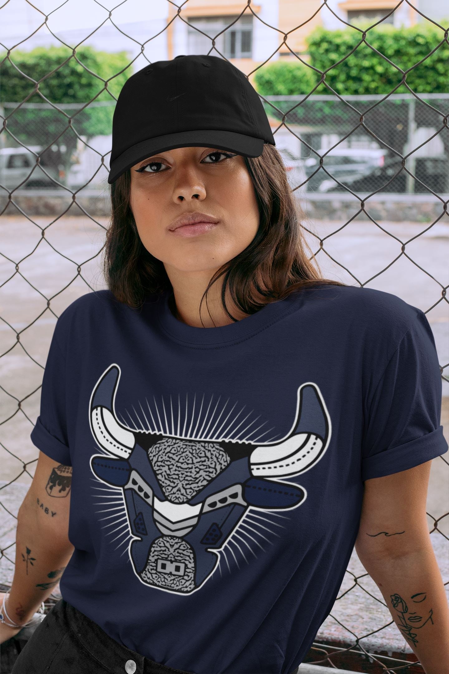 Jordan 3 Midnight Navy Shirt To Match Jordans Bull Head Sneaker Tees Jordan 3 Midnight Navy Drip Gear Zone Sneaker Matching Clothing Unisex Shirts