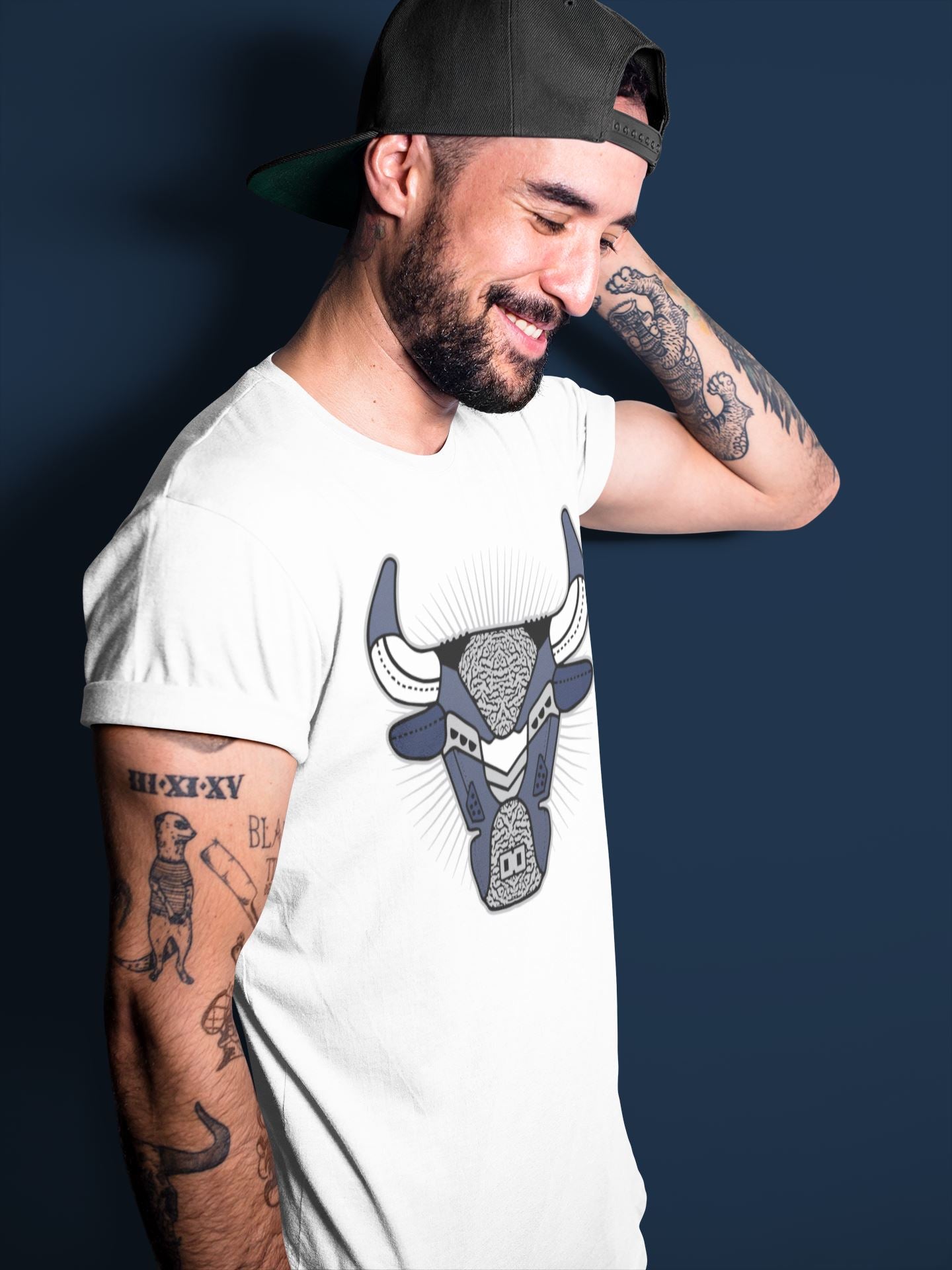 Jordan 3 Midnight Navy Shirt To Match Jordans Bull Head Sneaker Tees Jordan 3 Midnight Navy Drip Gear Zone Sneaker Matching Clothing Unisex Shirts